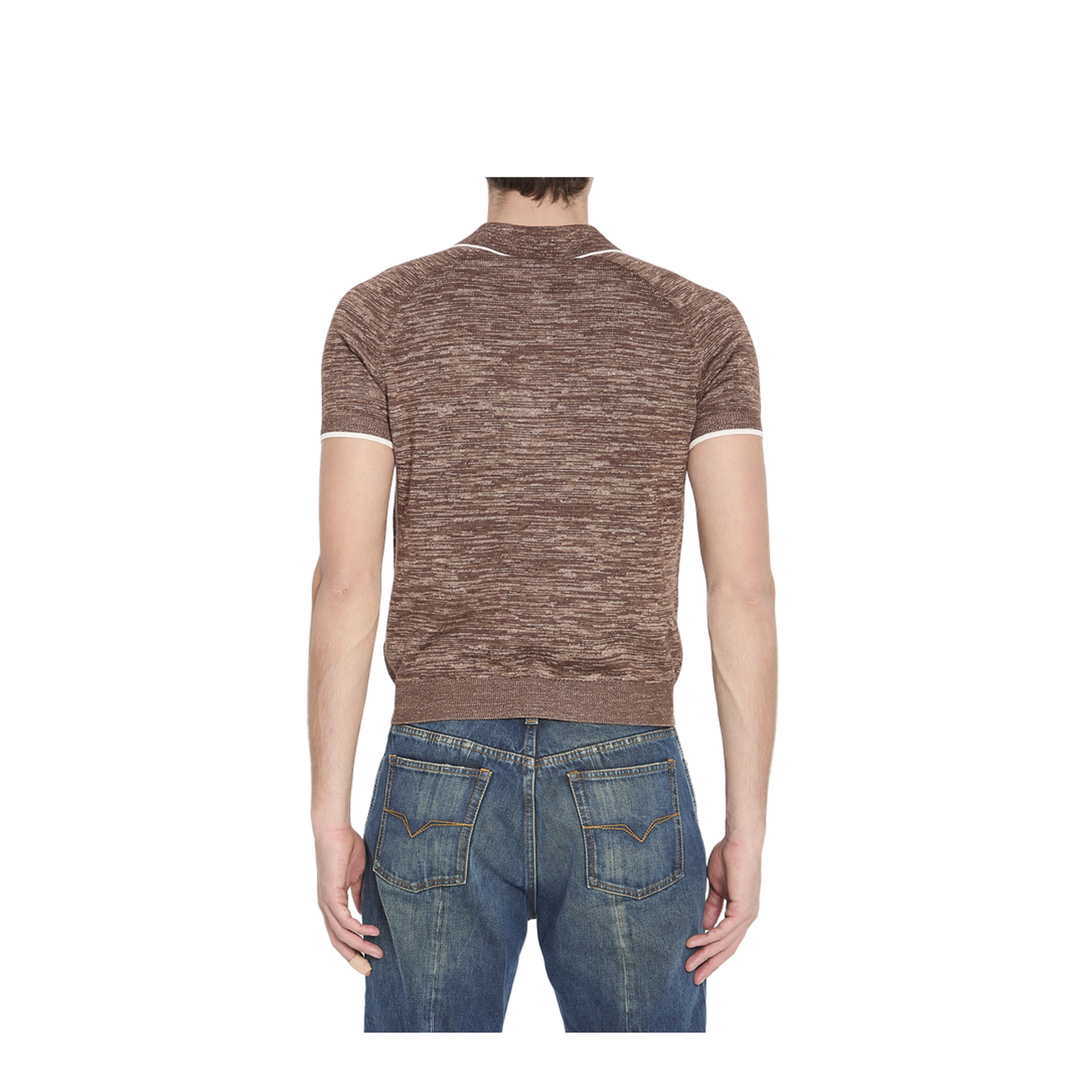 Mouliné Knit Polo Shirt - Image 4