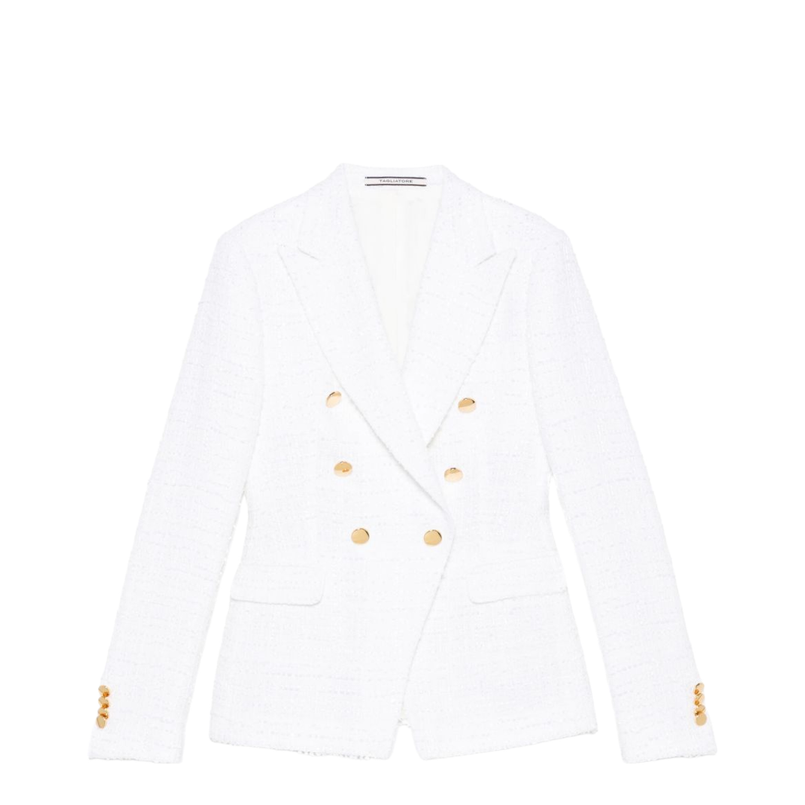 Cotton Single-Breasted Jacket - White - Image 1