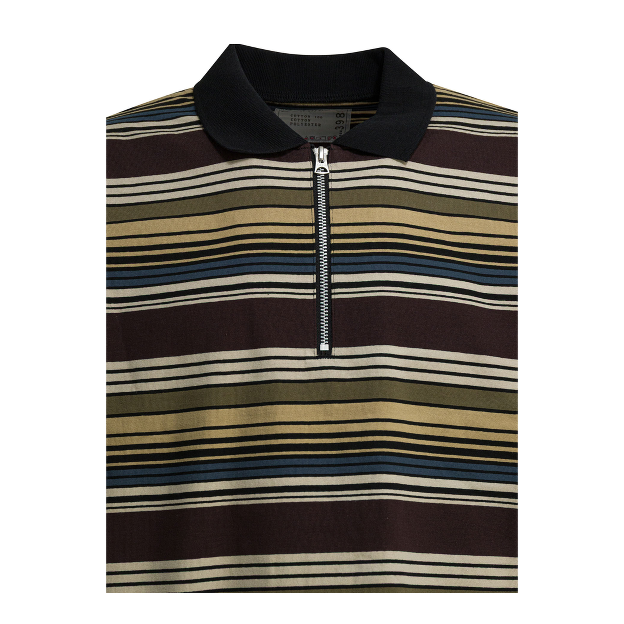 Striped Buttonless Polo Shirt - Image 3