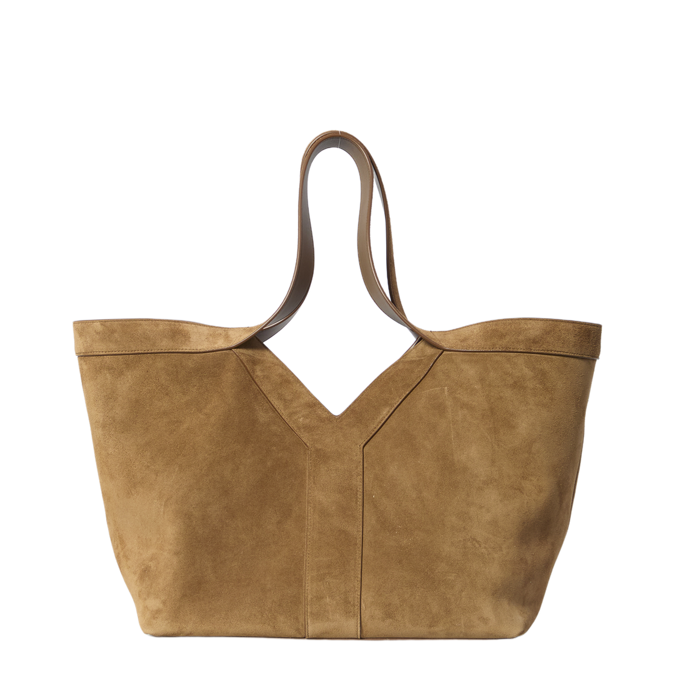 Y Small Suede Calfskin Tote - Brown - Image 1