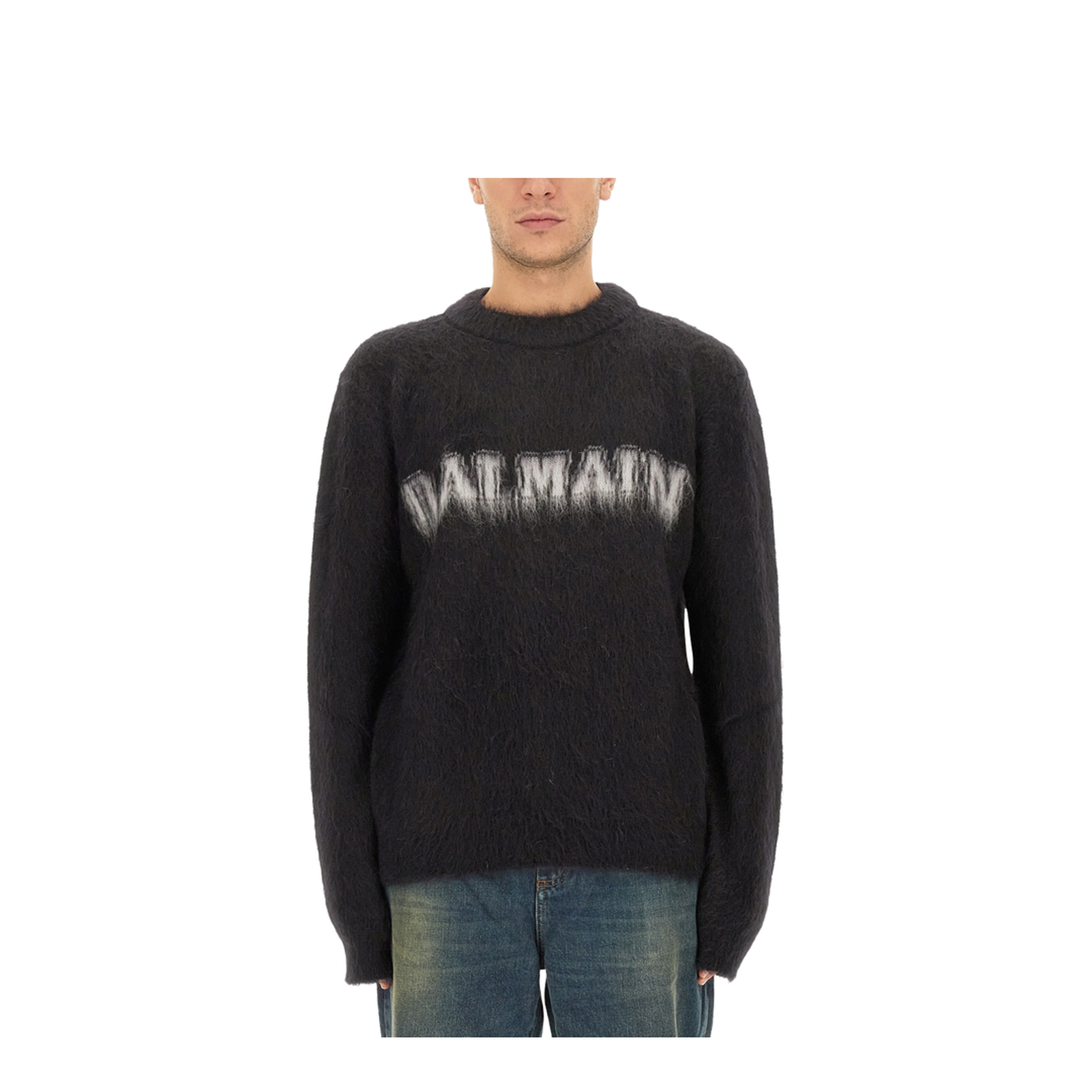 Logo-Print Brushed-Finish Jumper - Image 1