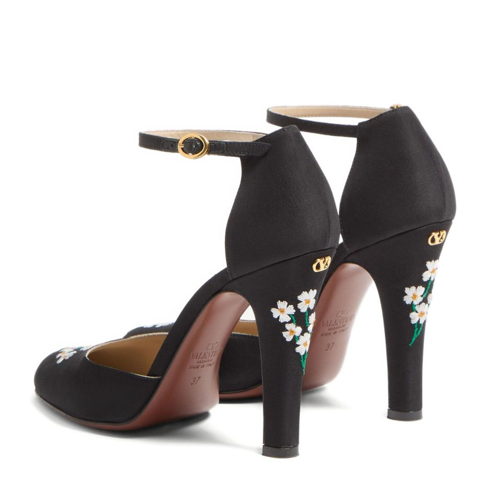 Embroidered Pumps - Black - Image 5