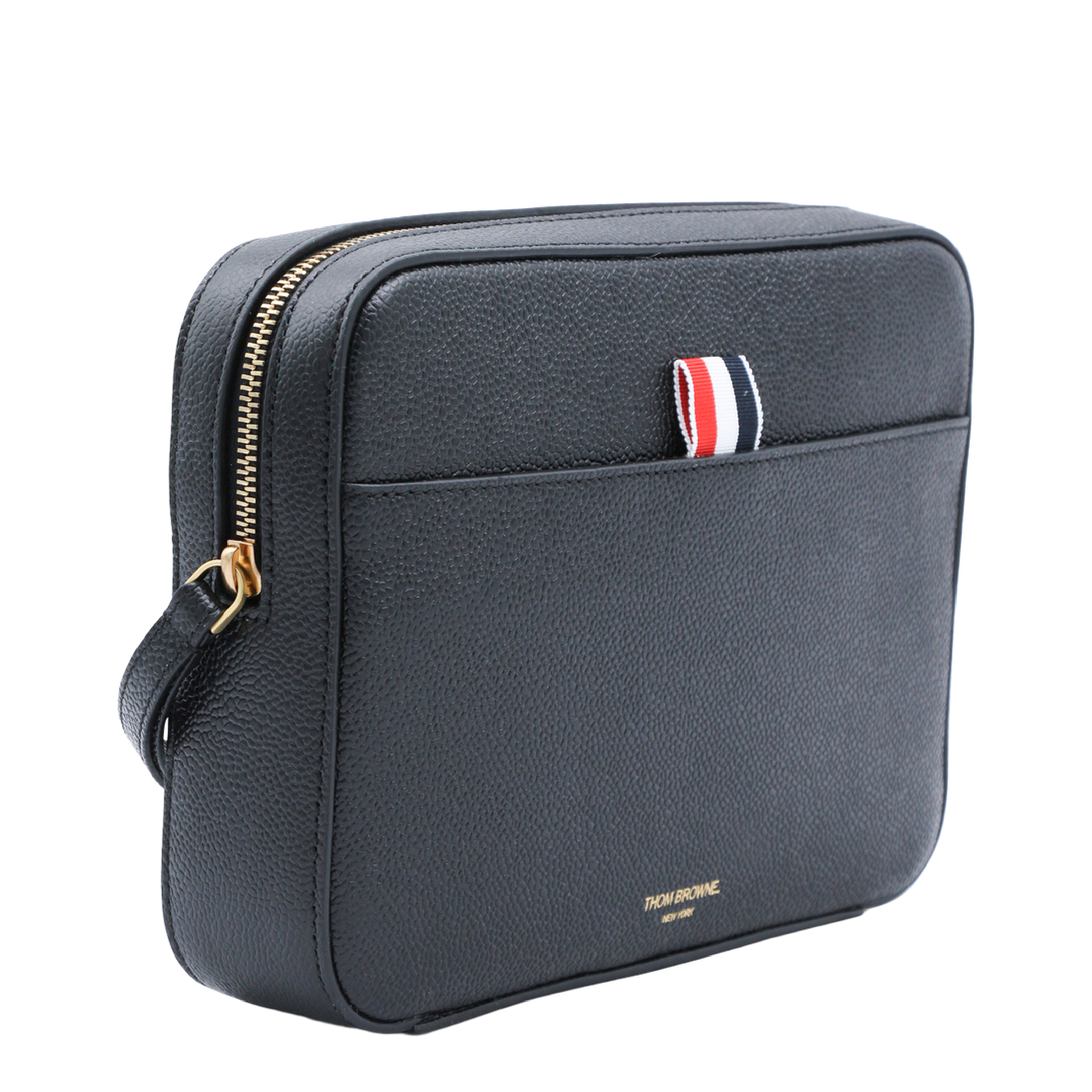 Leather Clutch With RWB Strap in Black - Image 3