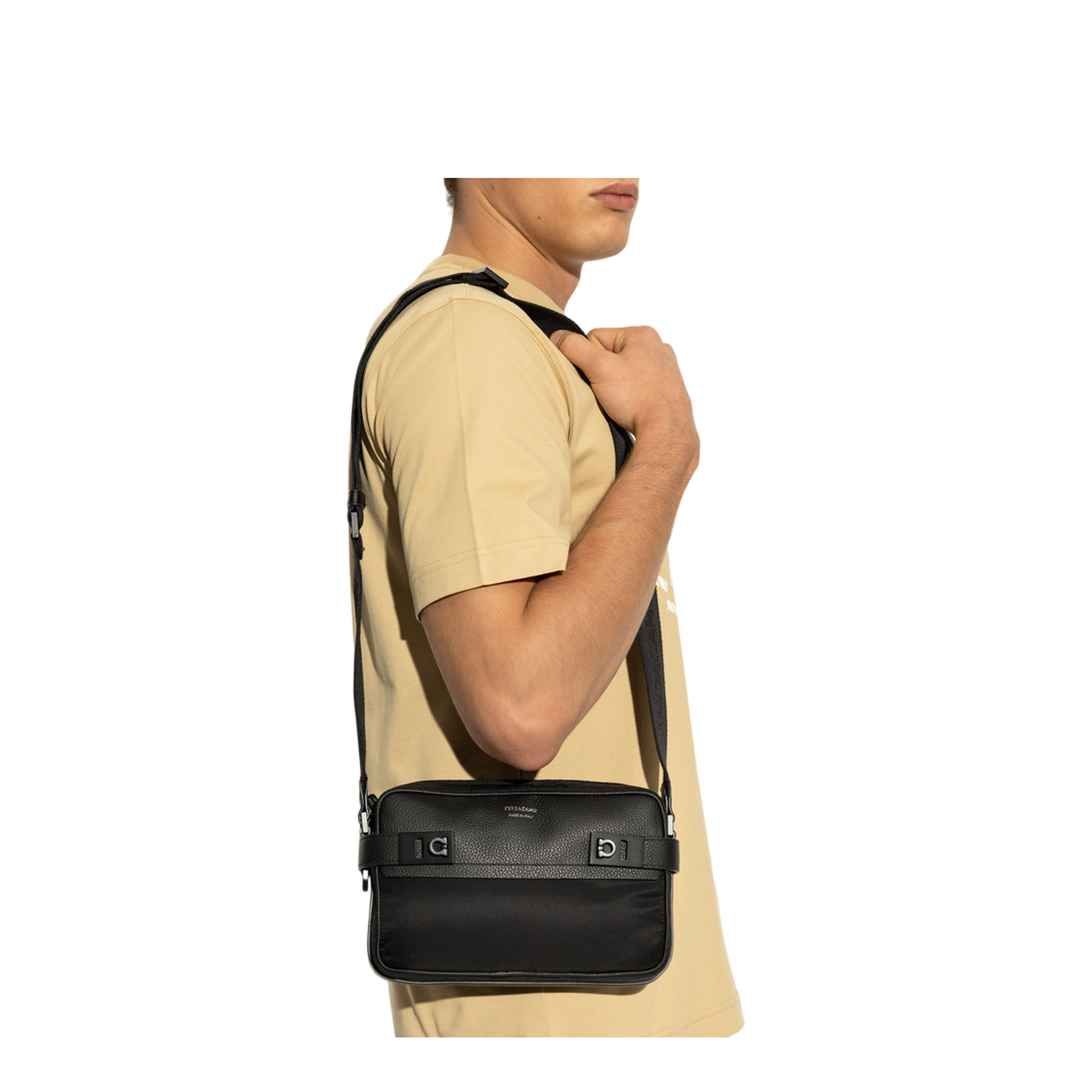 Twins Nylon Crossbody Bag - Nero - Image 2