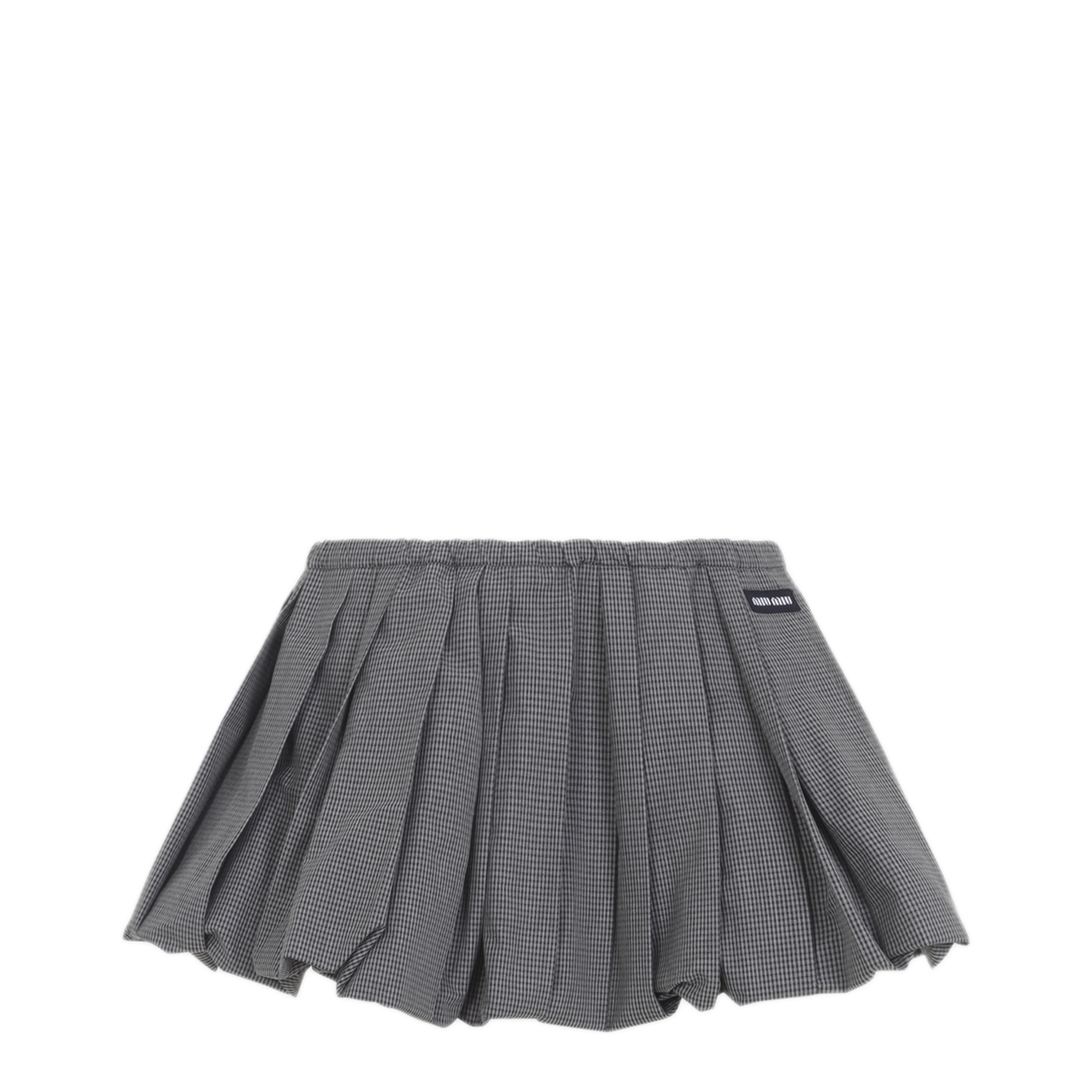 Plissé Check Mini Skirt - Image 3