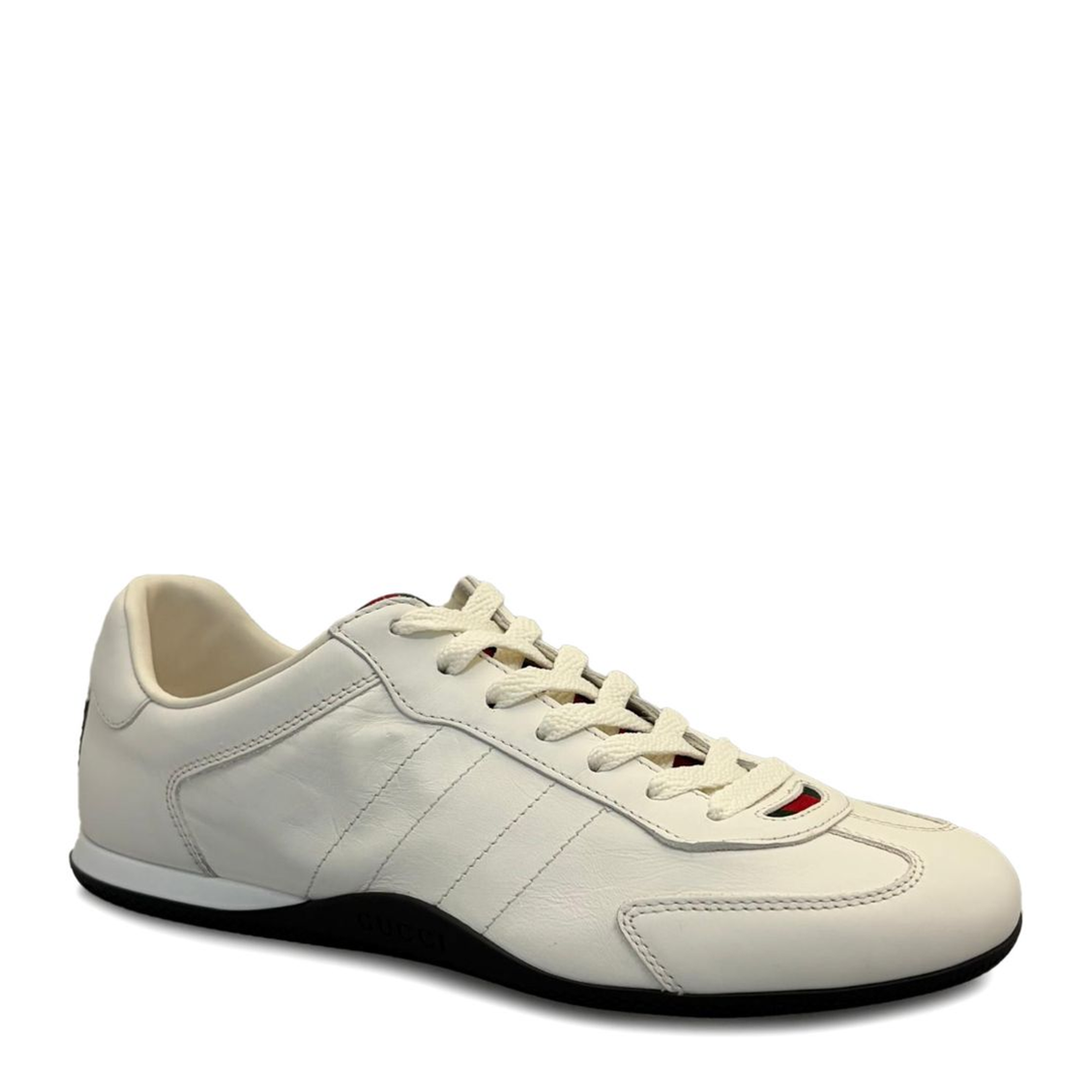 Shift Trainers in White Leather - Image 1