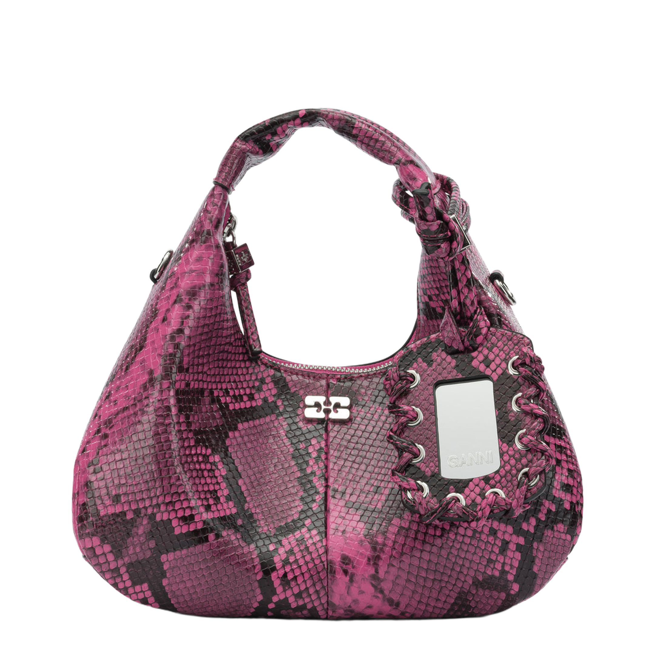 Mini Hobo Mini Recycled Polyester Hobo Bag - Fuchsia - Image 1