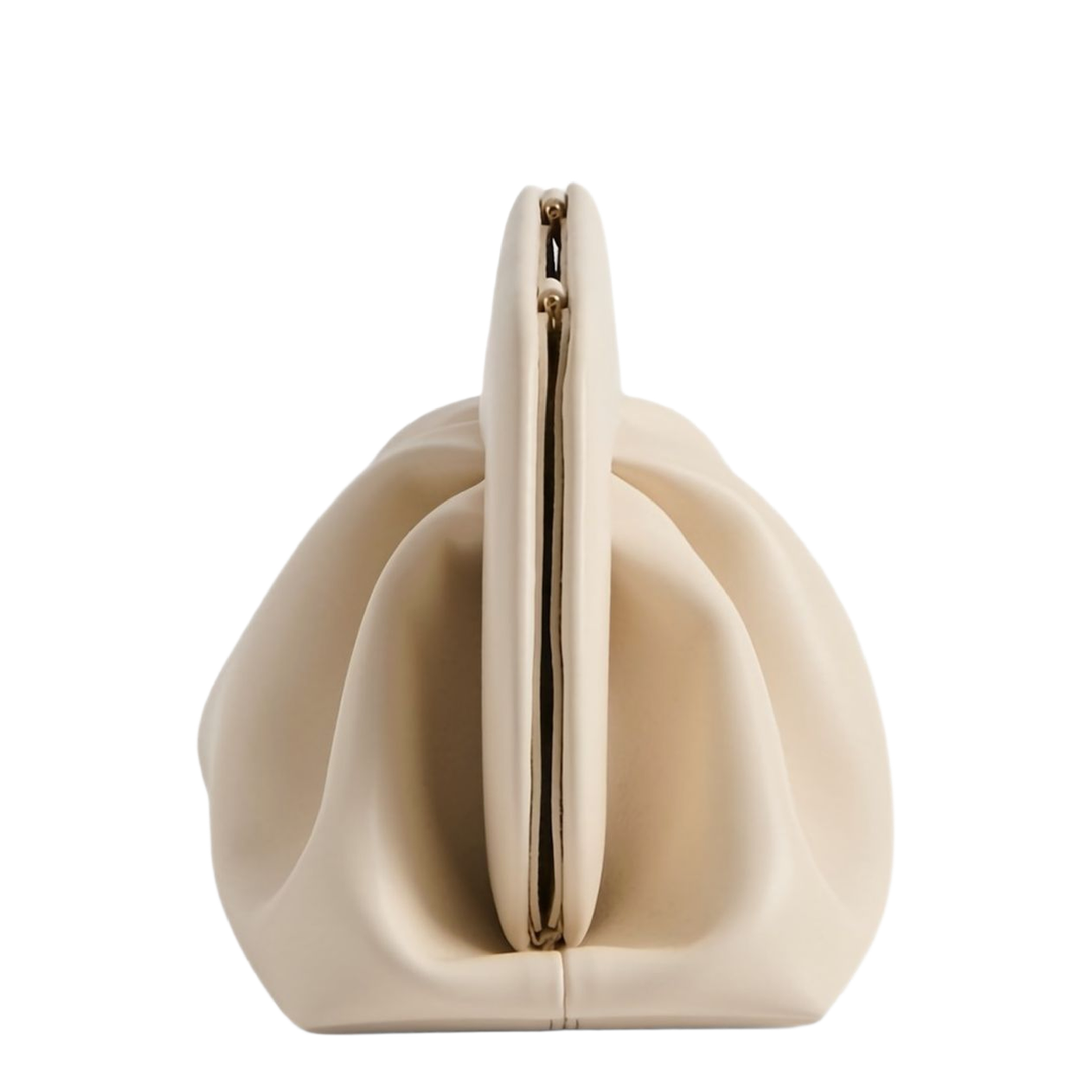 Bios Medium Vegan Leather Clutch - Butter Cream - Image 3