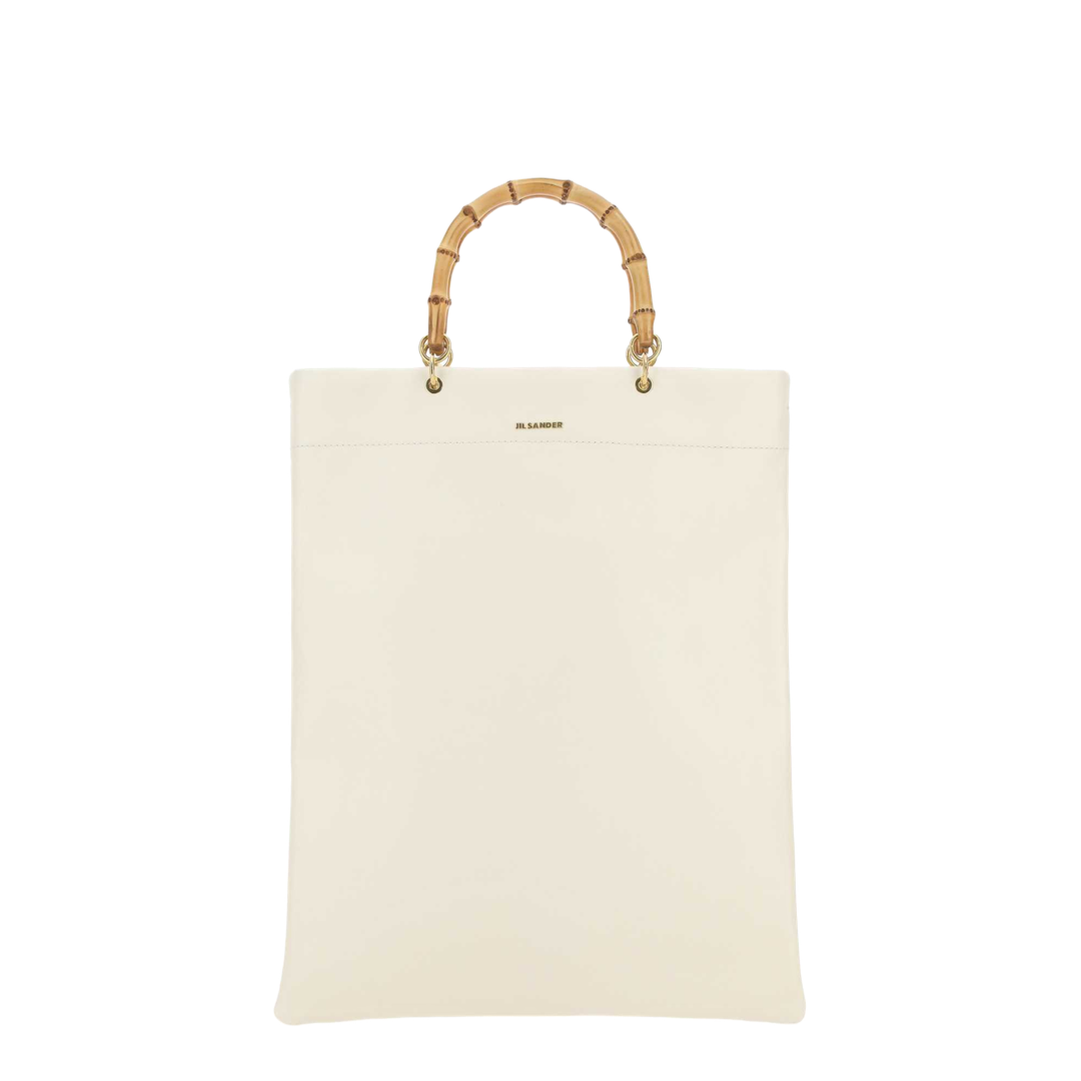 Ivory Leather Medium Shopping Bag - Image 1