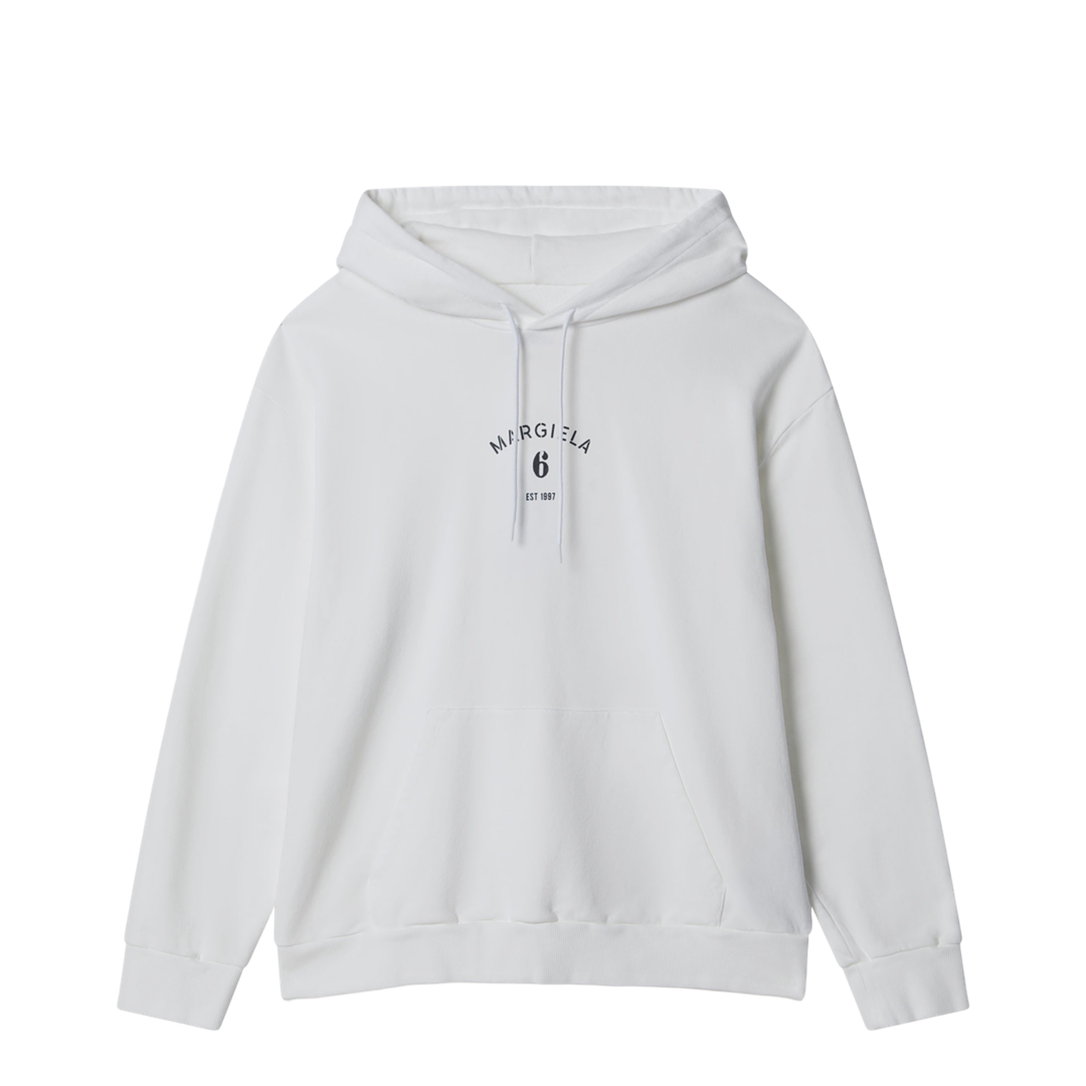 White Cotton Hoodie - Image 1