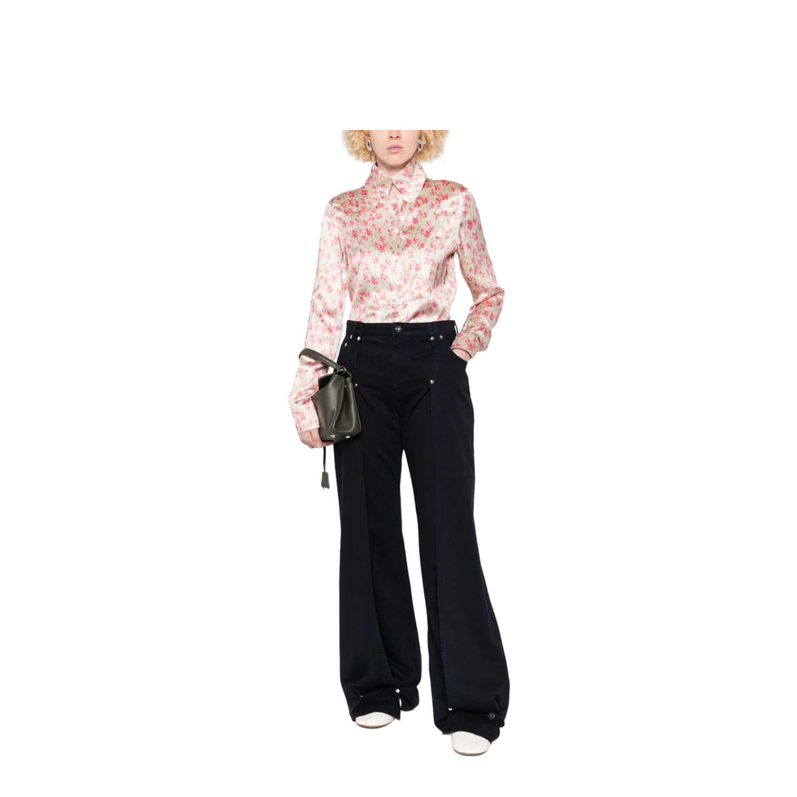 Shirt in Viscose White - Image 3