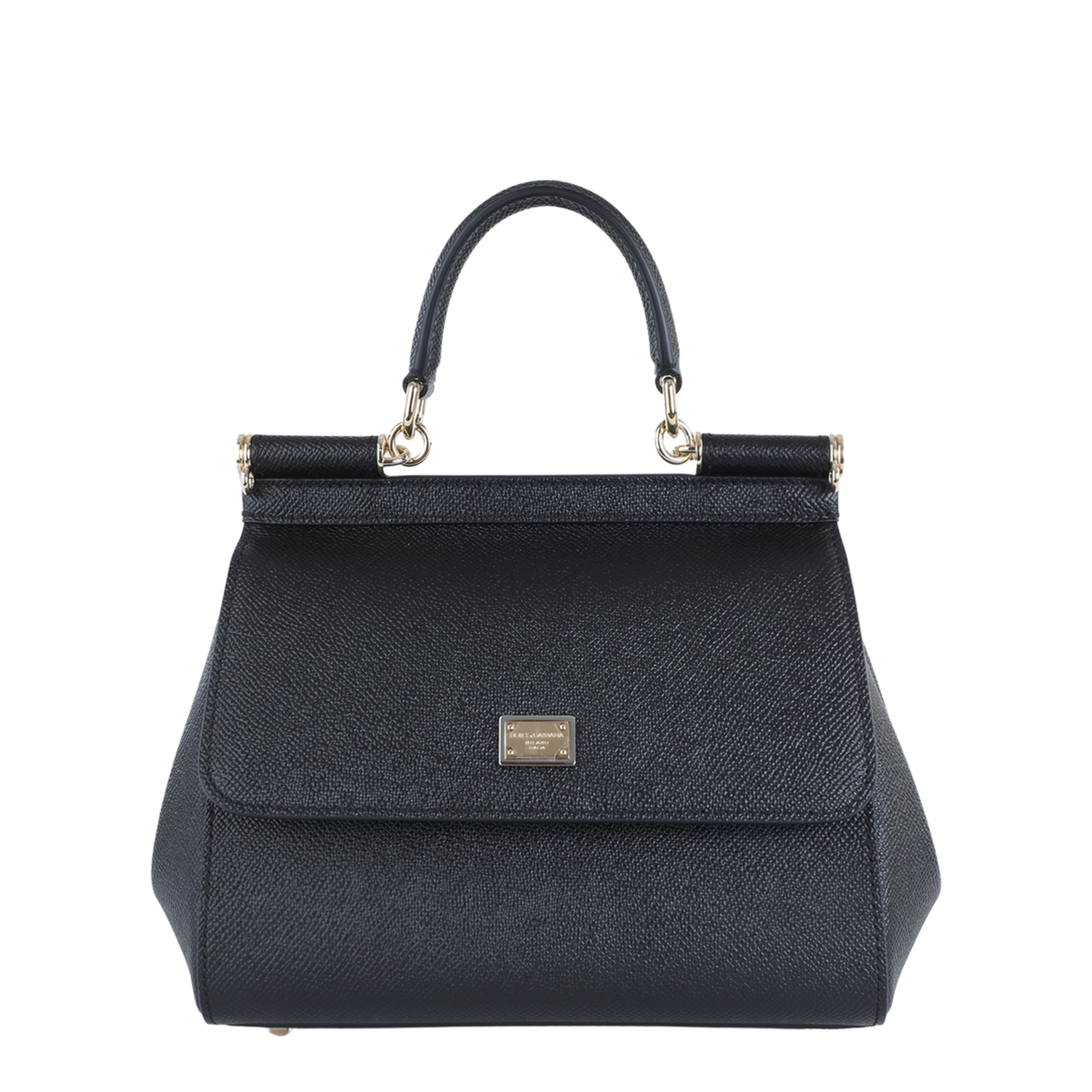 Sicily Small Calfskin Handbag - Black - Image 1