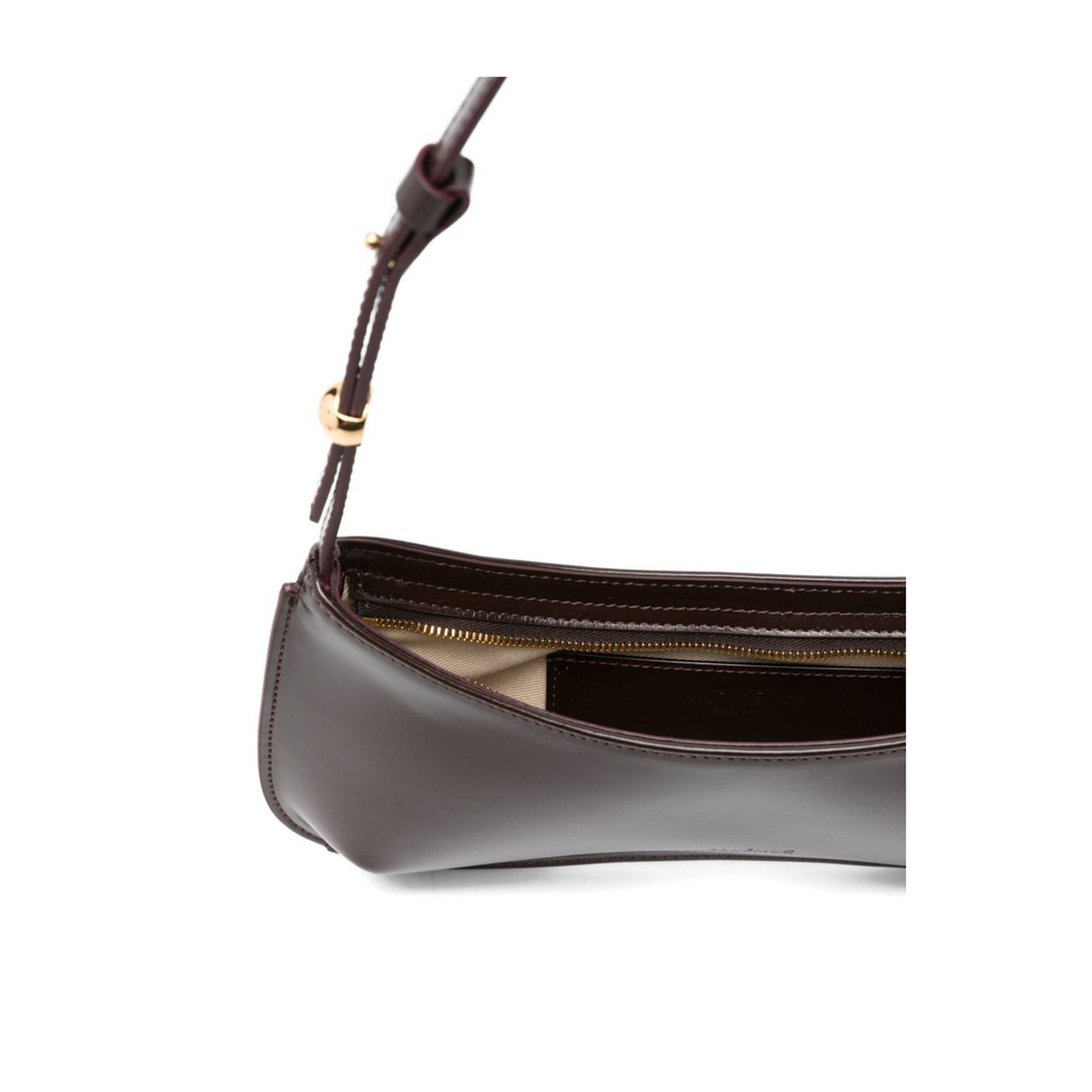 Le Bisou Medium Calf Leather Shoulder Bag - Bordeaux (Dark Burgundy) - Image 3