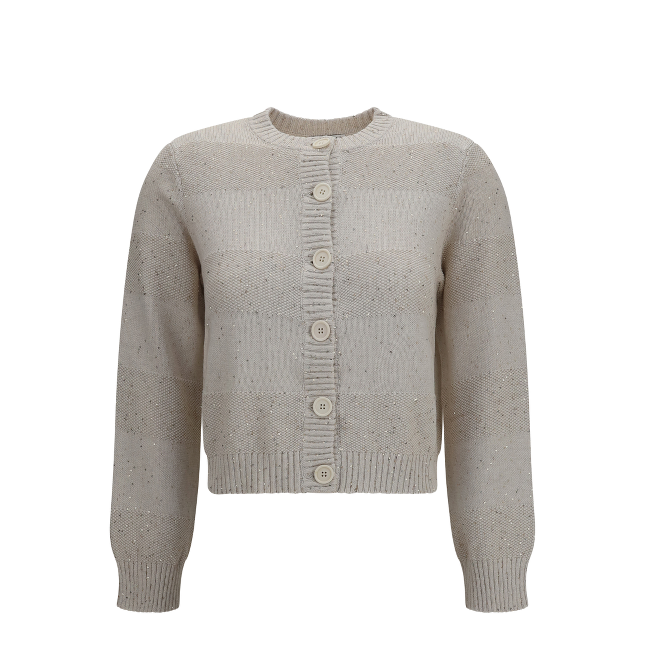 Long-sleeve Crewneck Cotton Sweater - Image 1