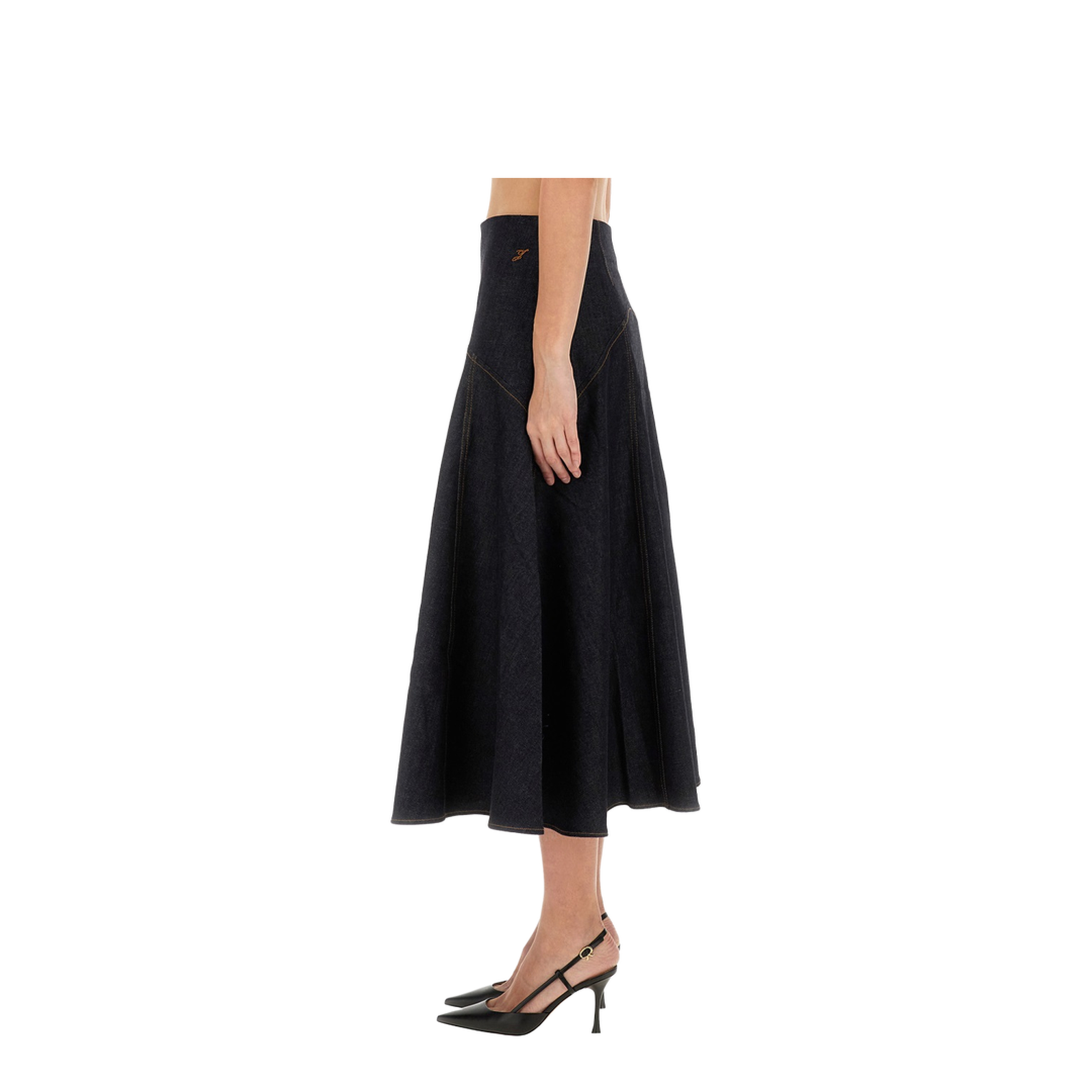 "DE-NÎMES TRIANGLE" DENIM SKIRT - Image 4