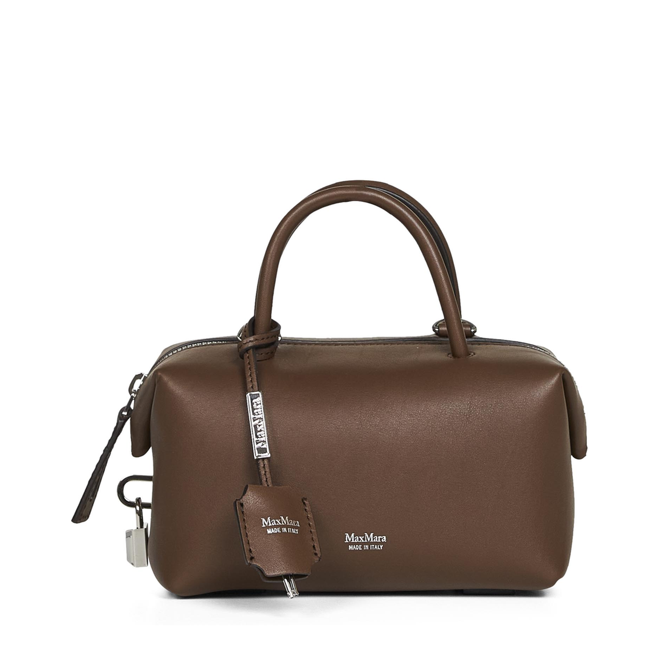 Holdalls Small Calfskin Satchel - Dark Brown - Image 1