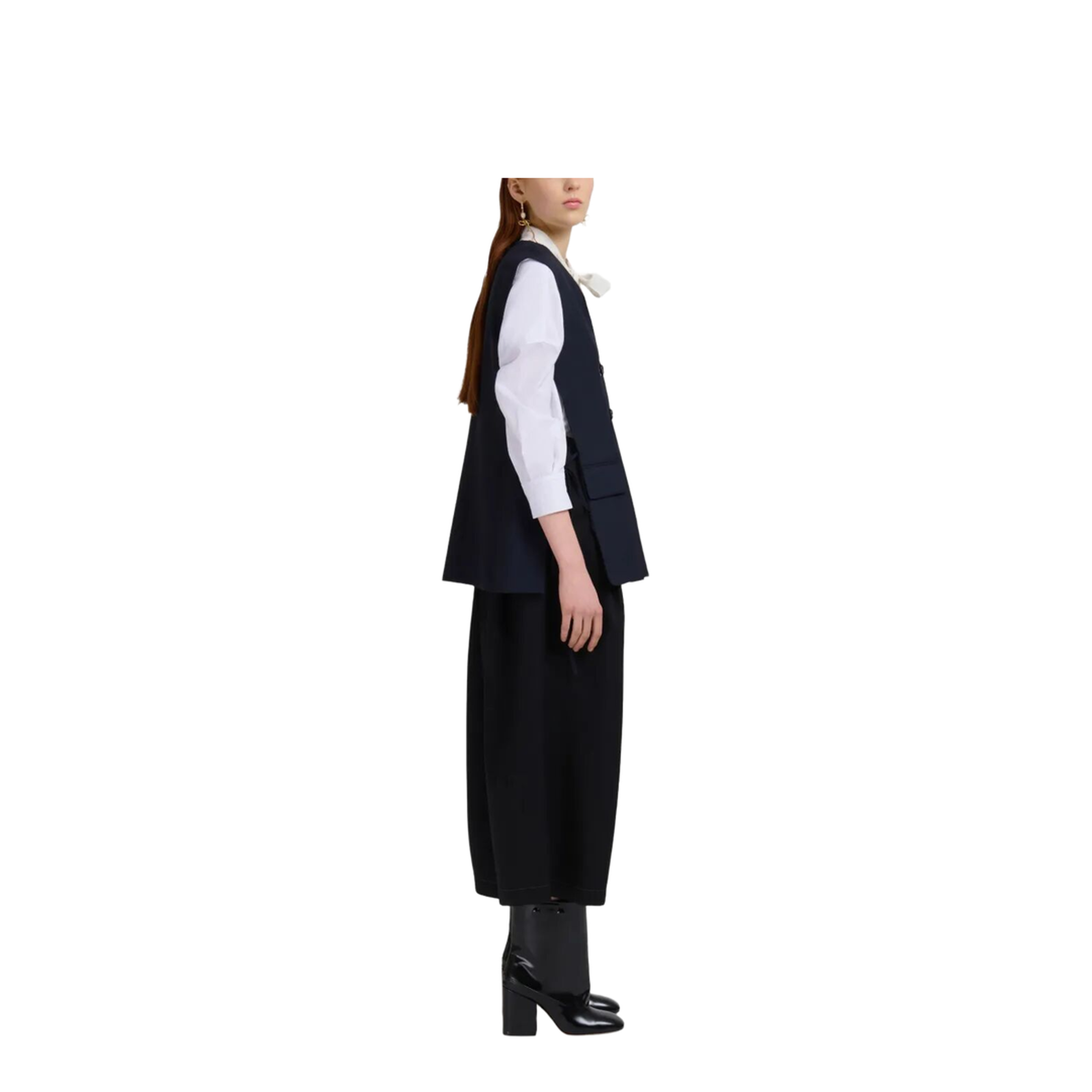 Wool Waistcoat with Side Slits - Image 6