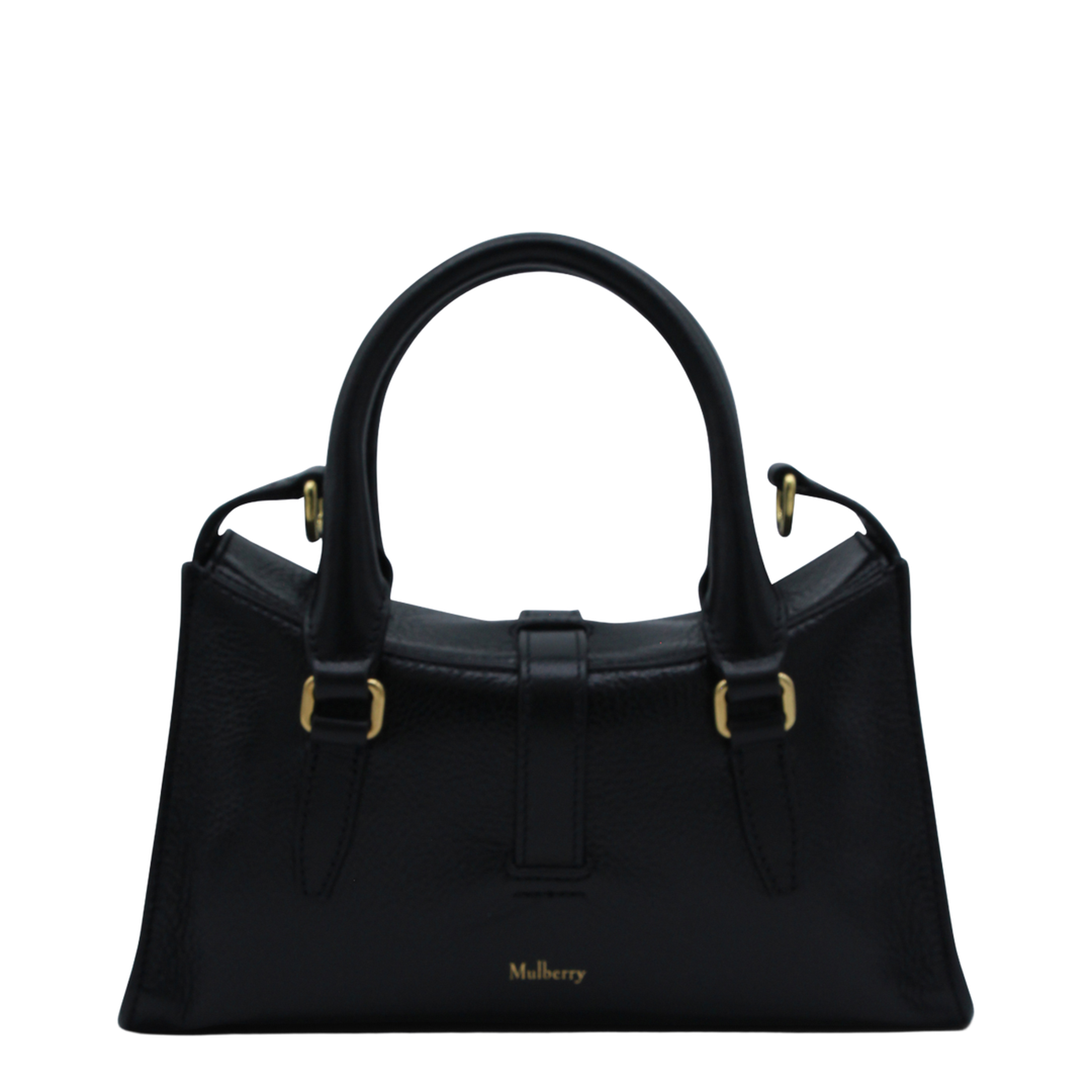 Mini Roxanne High Shine Leather Handbag - Black - Image 6