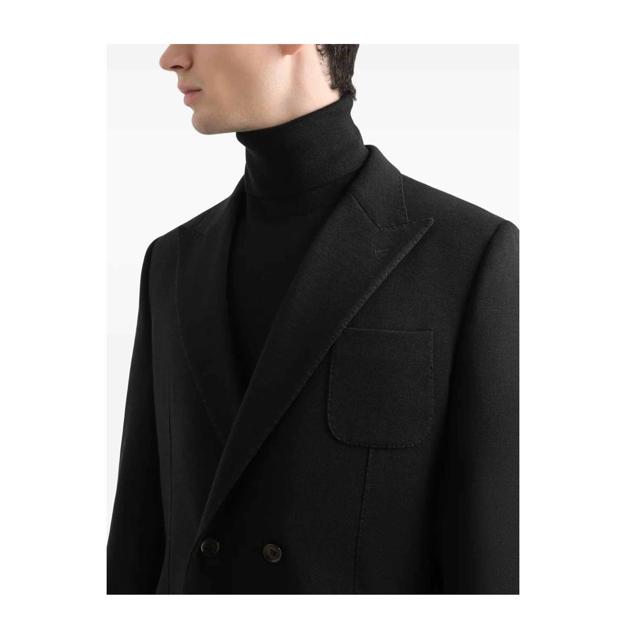 Double-Breasted Wool Blazer - Image 5