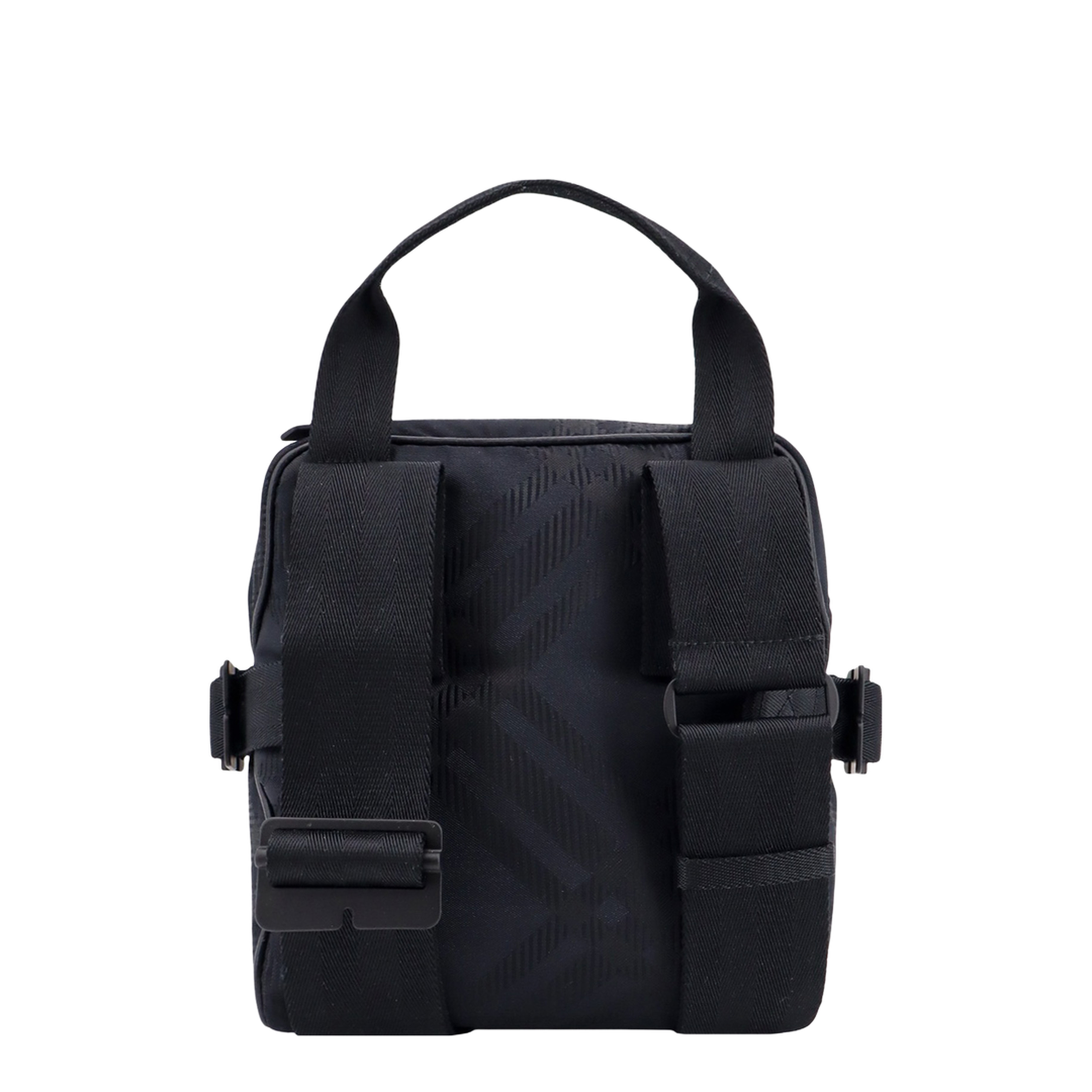 Check Jacquard Nylon-Polyester Crossbody - Black - Image 2