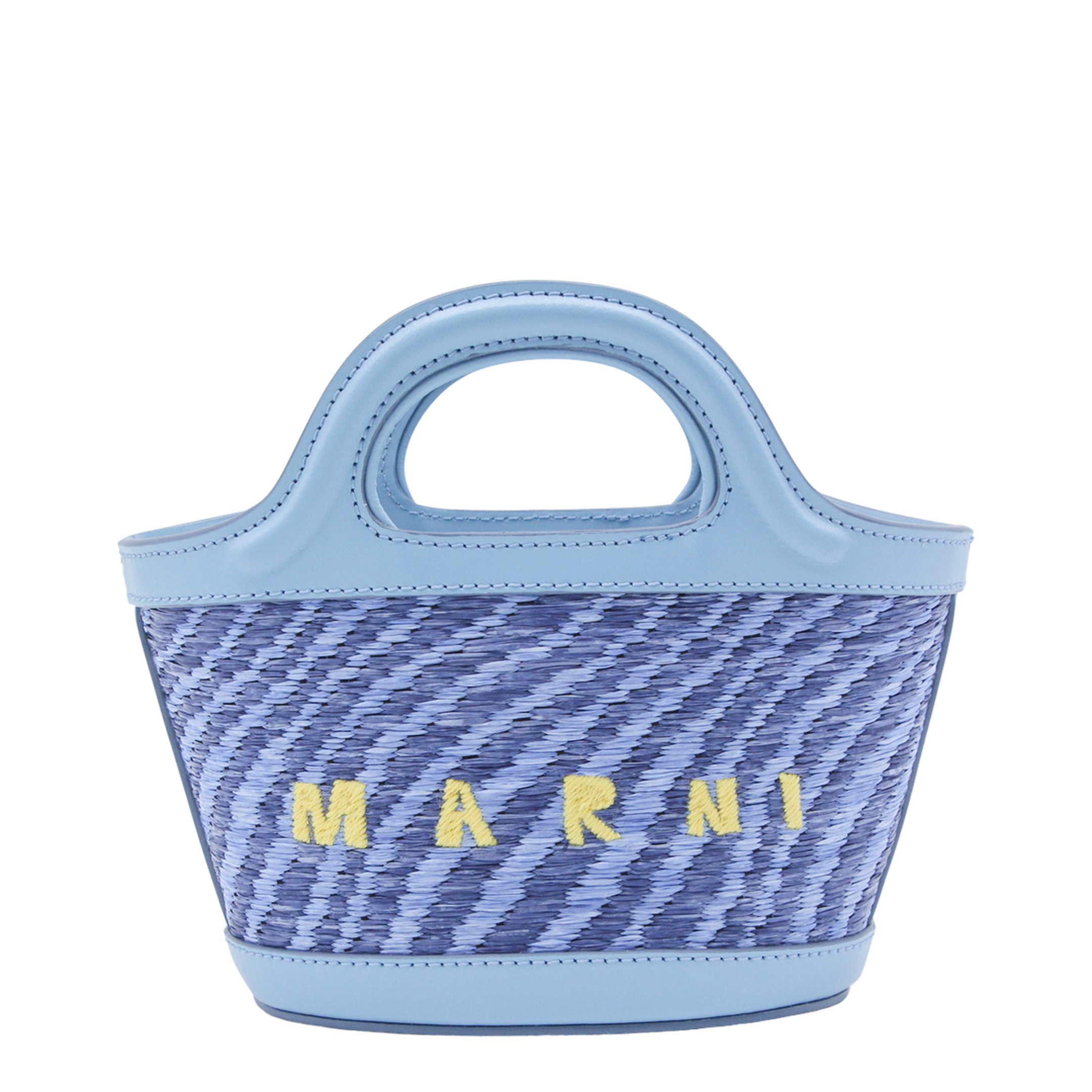 Blue Wavy Raffia-Effect Tropicalia Micro Bag - Image 2