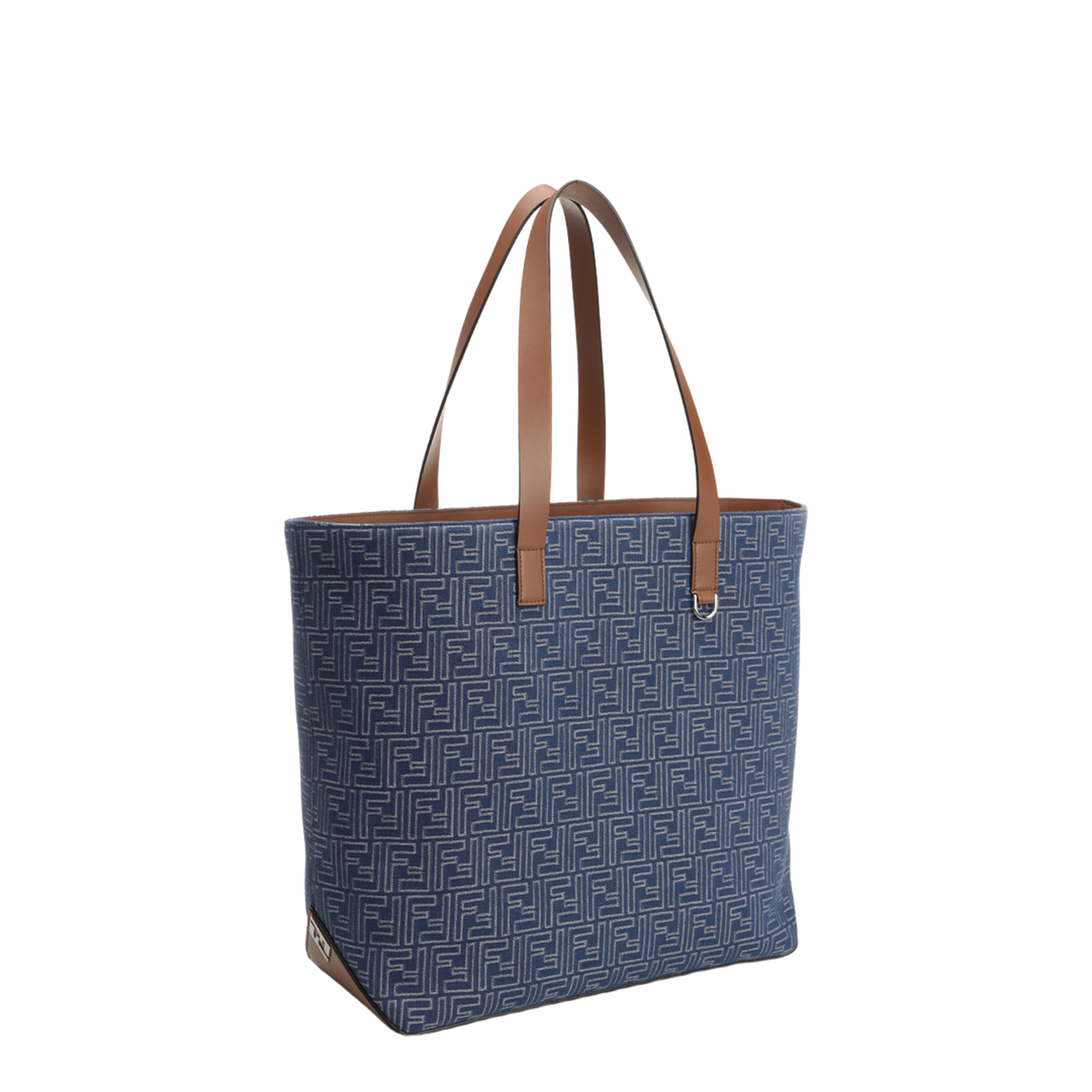 FF Medium Canvas Tote Bags - Navy Blue - Image 2