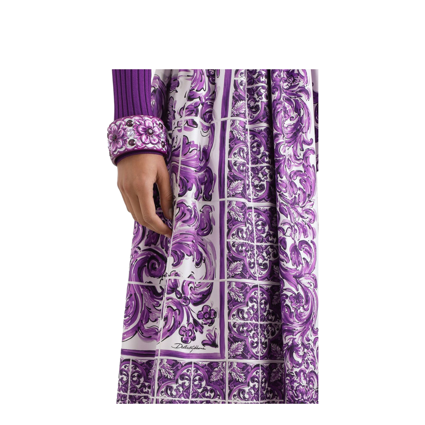 Maiolica Print Silk Skirt - Image 4