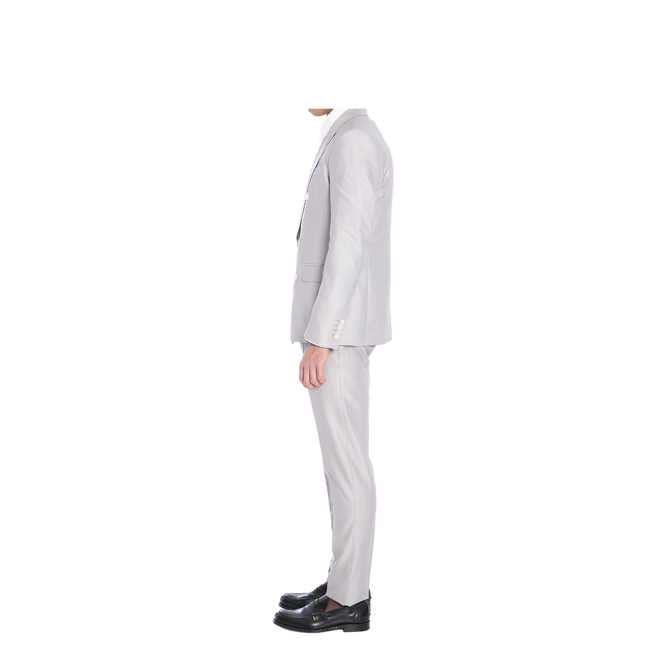 Deconstructed Double-Breasted Wool and Silk Suit - Image 3