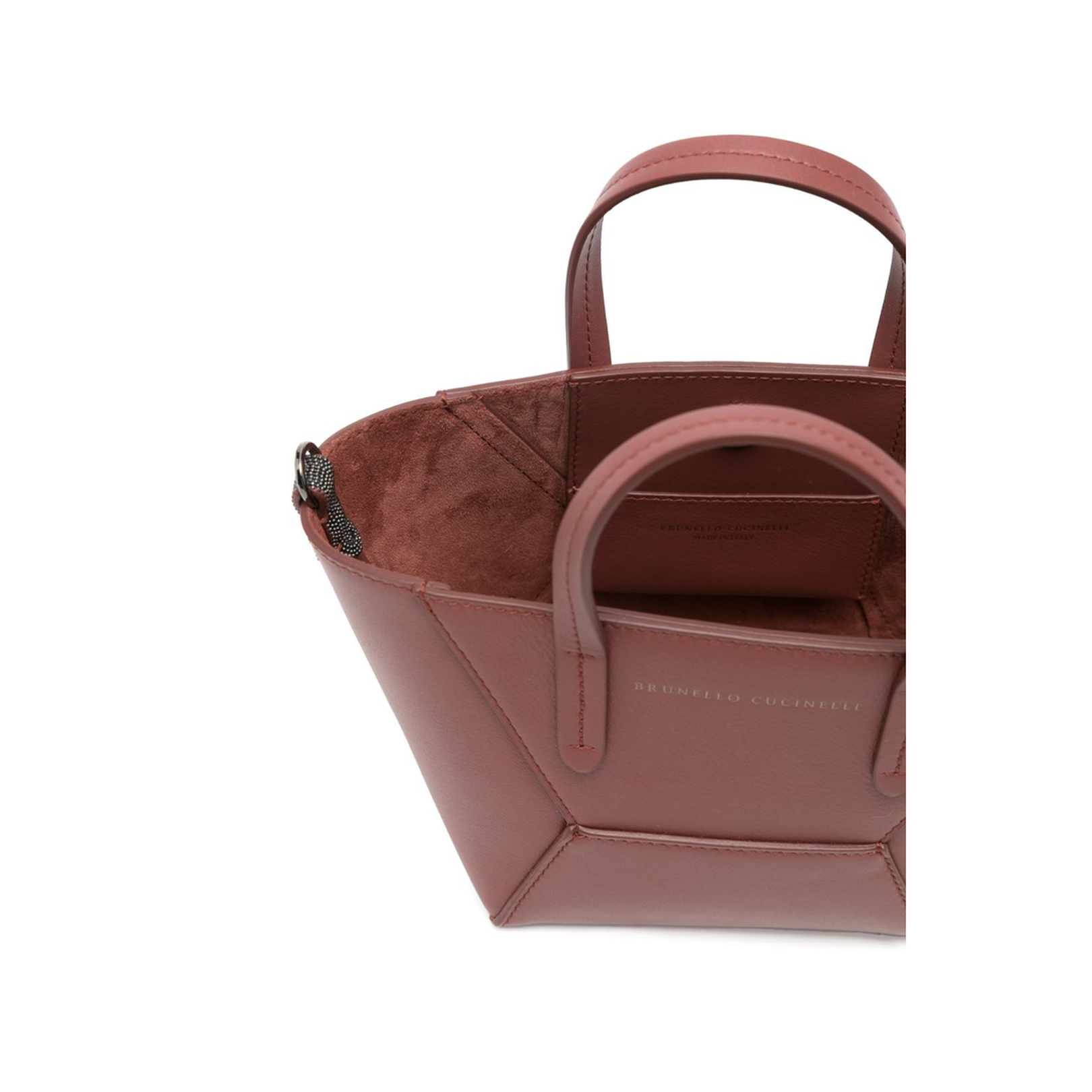 Women's Handbag Silk Nylon Brown - Image 4