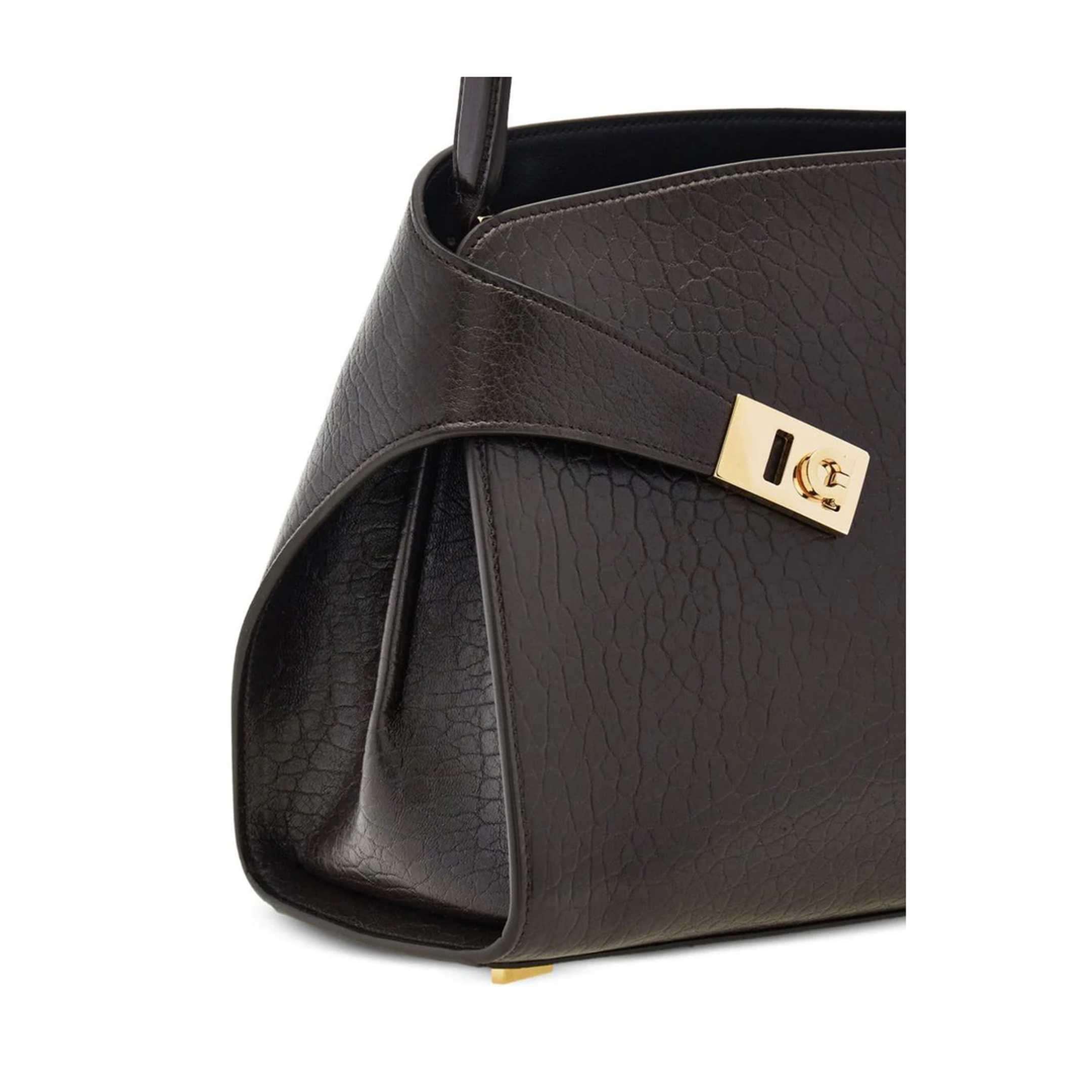 Dark Brown Leather Medium Hug Soft Shoulder Bag - Image 4