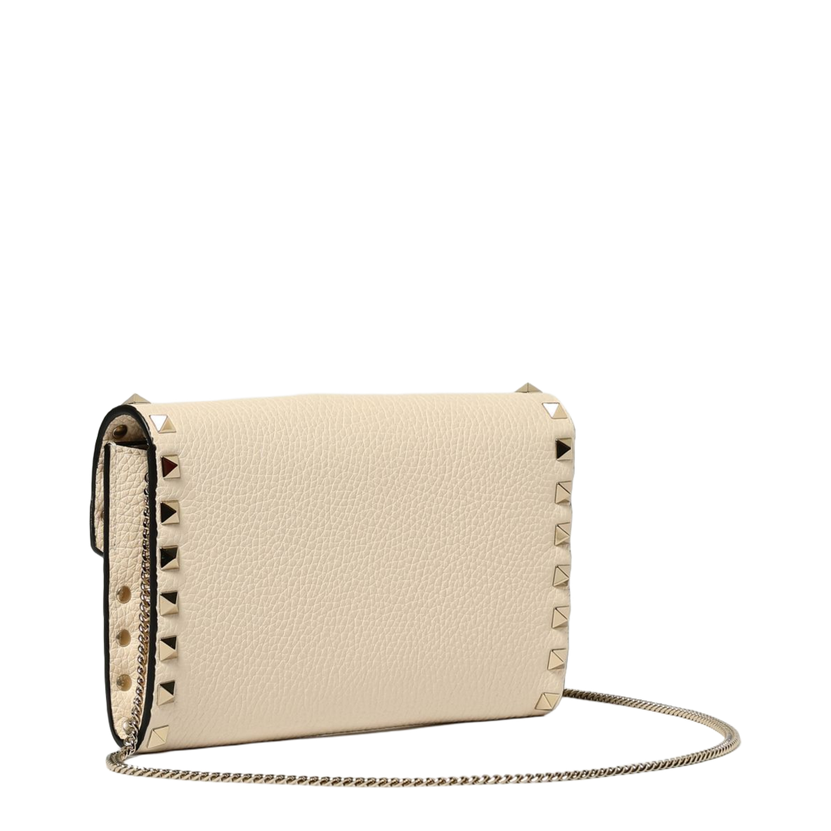Rockstud Crossbody Bag Wallet Leather Cream - Image 3