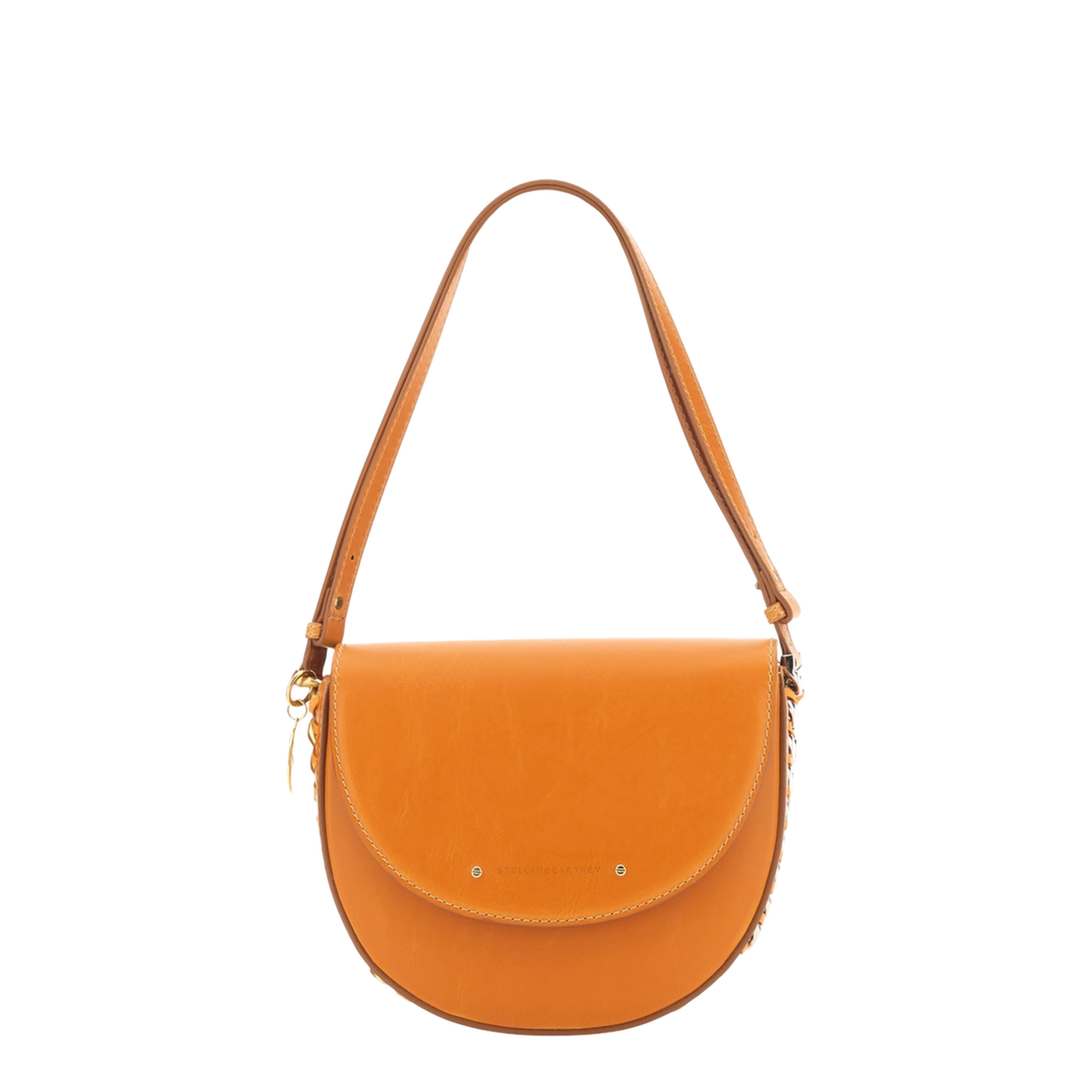 Frayme Medium Polyurethane/Polyamide Shoulder Bag - Carrot Orange - Image 1