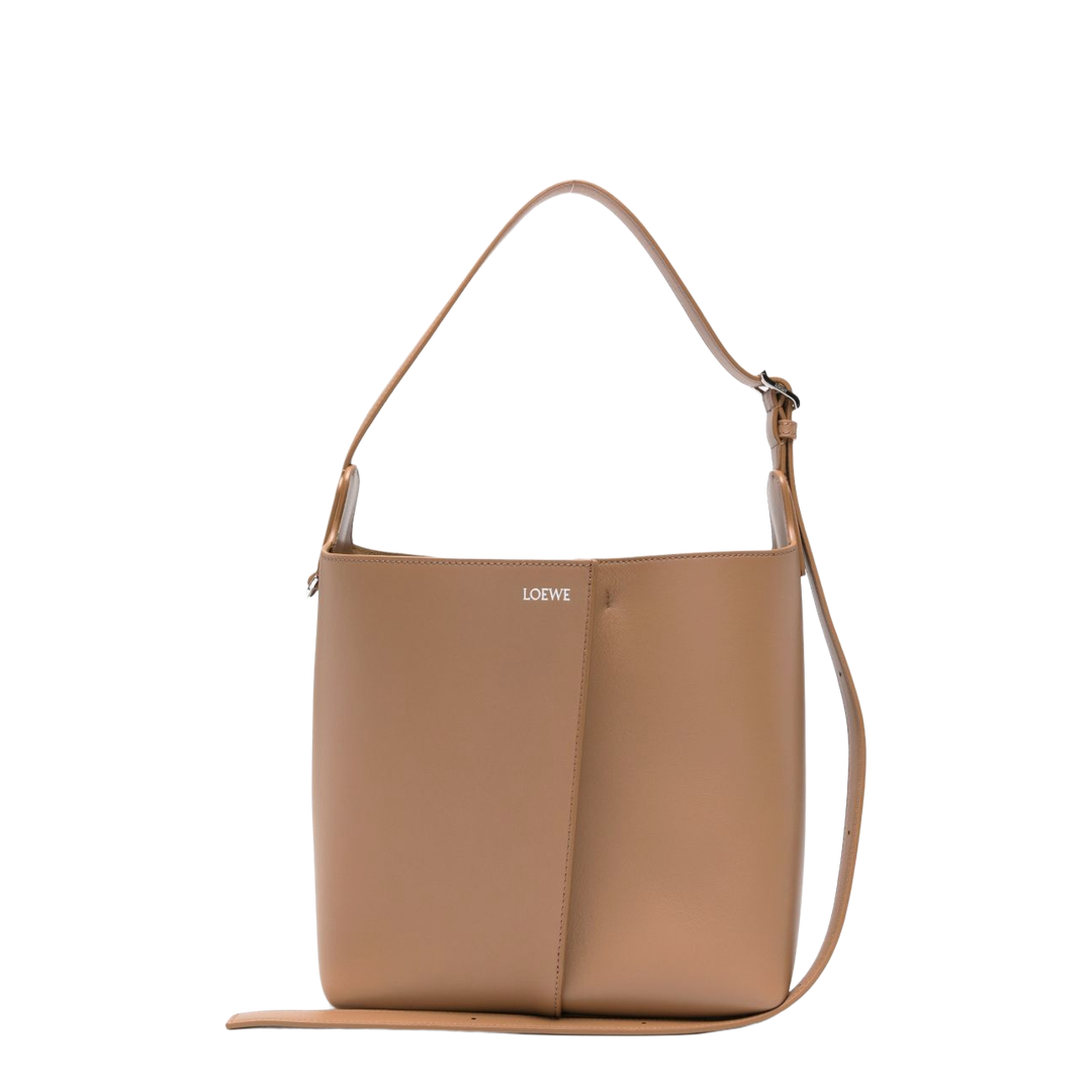 Bilbao Medium Calfskin Bucket Bags - Mocha - Image 1