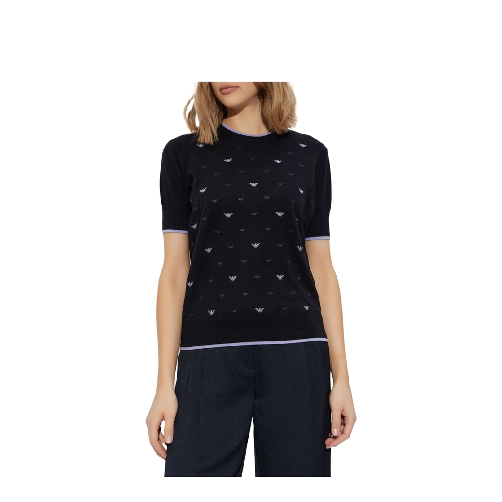 Jumper with all-over micro eagle embroidery - Image 4