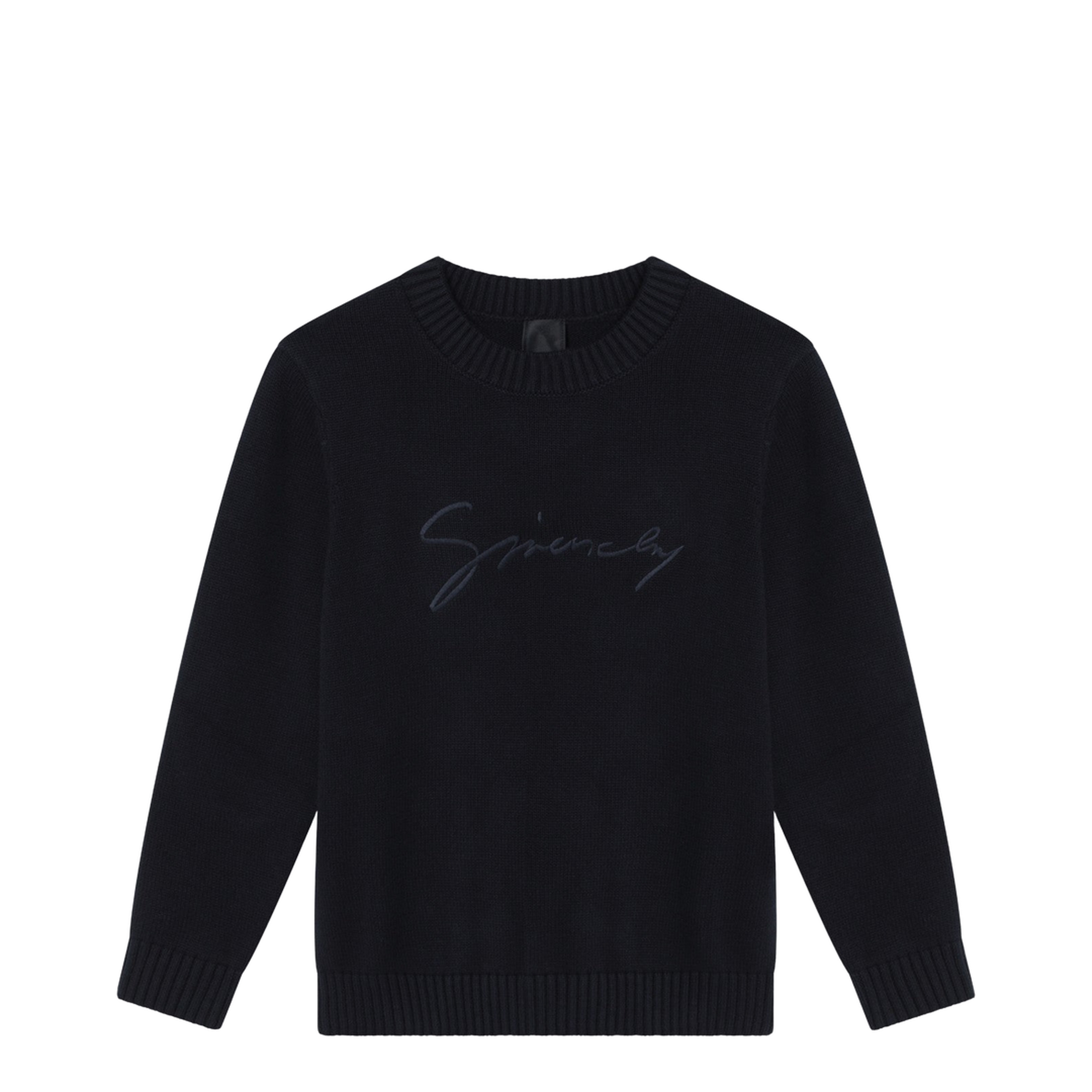 Blue Cotton and Cashmere Sweater - Image 1