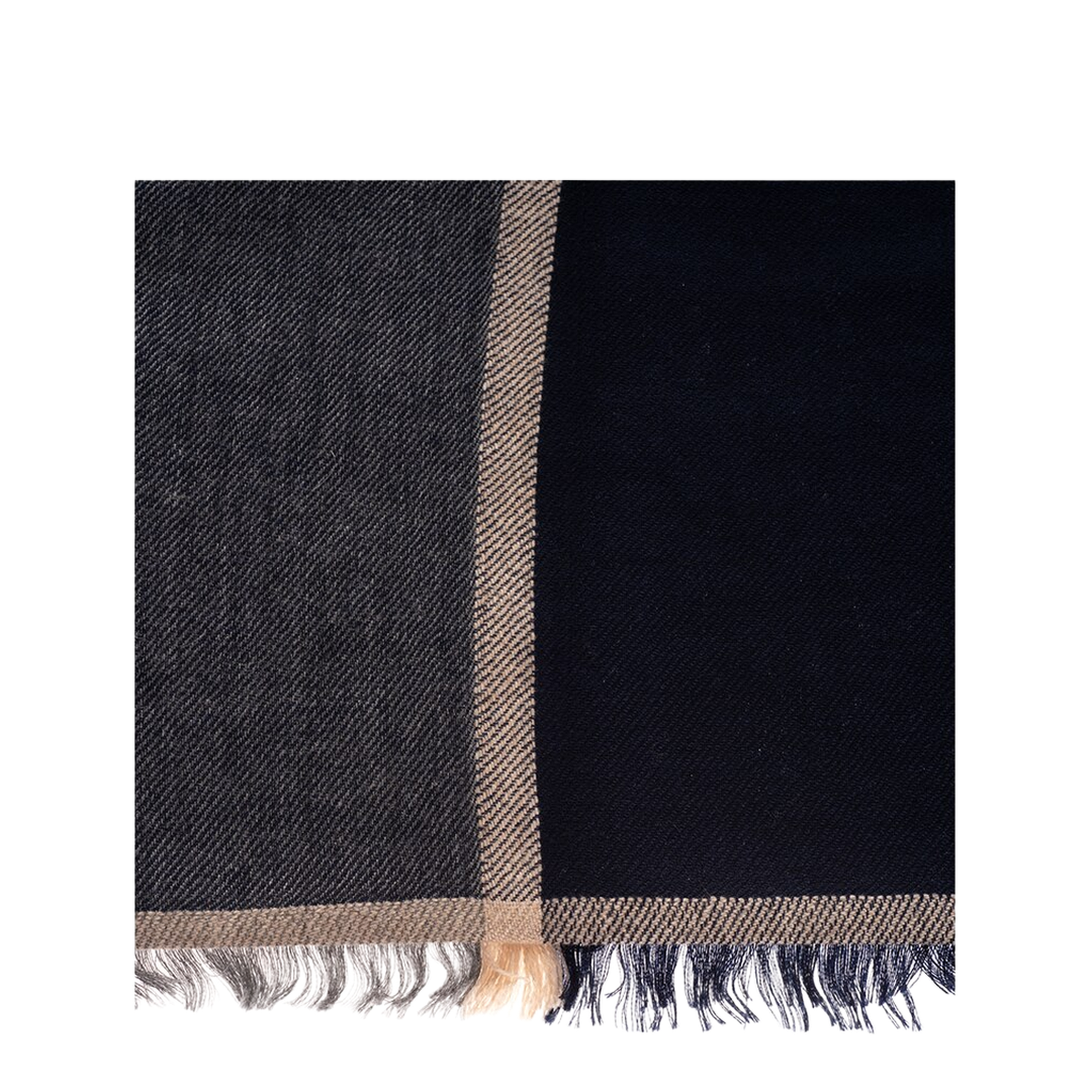 Colorblock Scarf in Blue Marine Color - Image 3