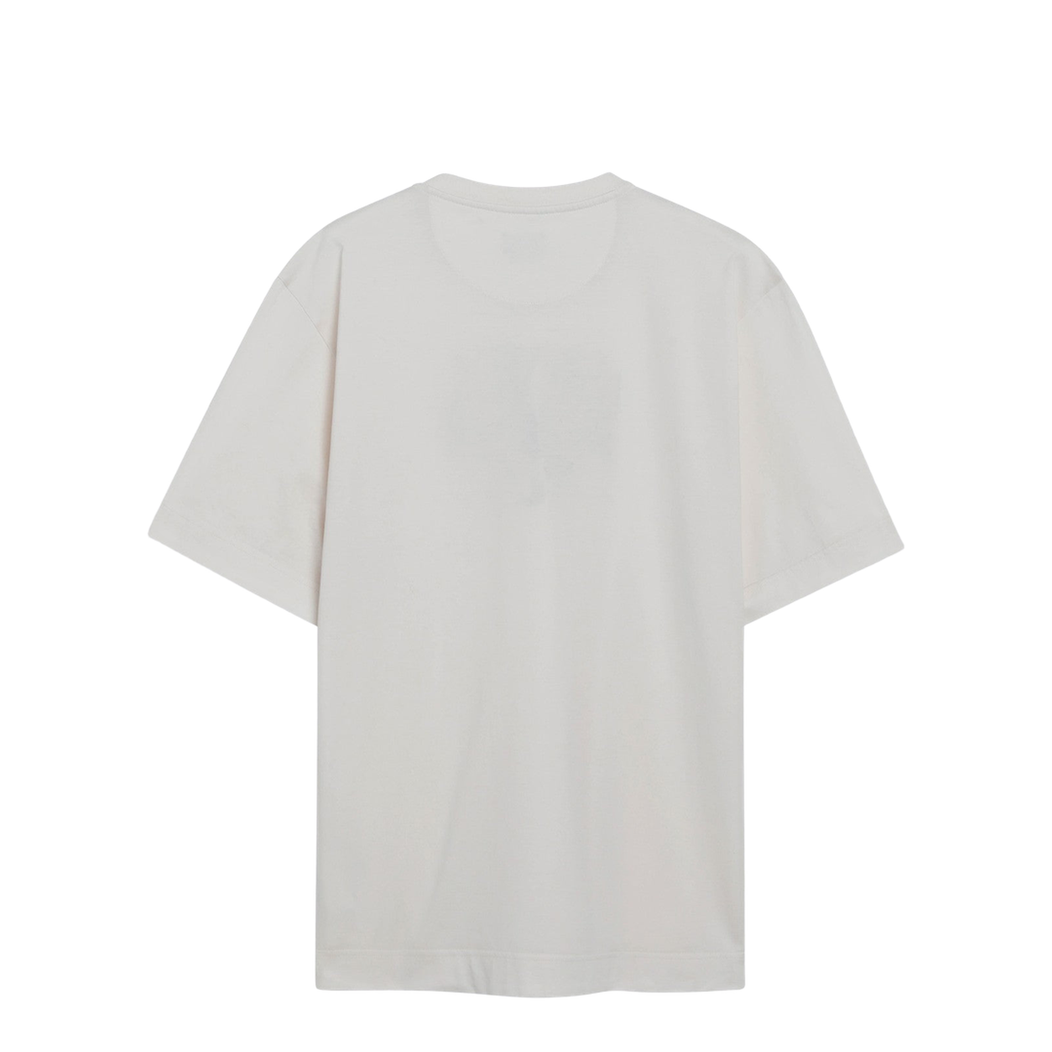 White Cotton T-Shirt with Logo Print - Image 2