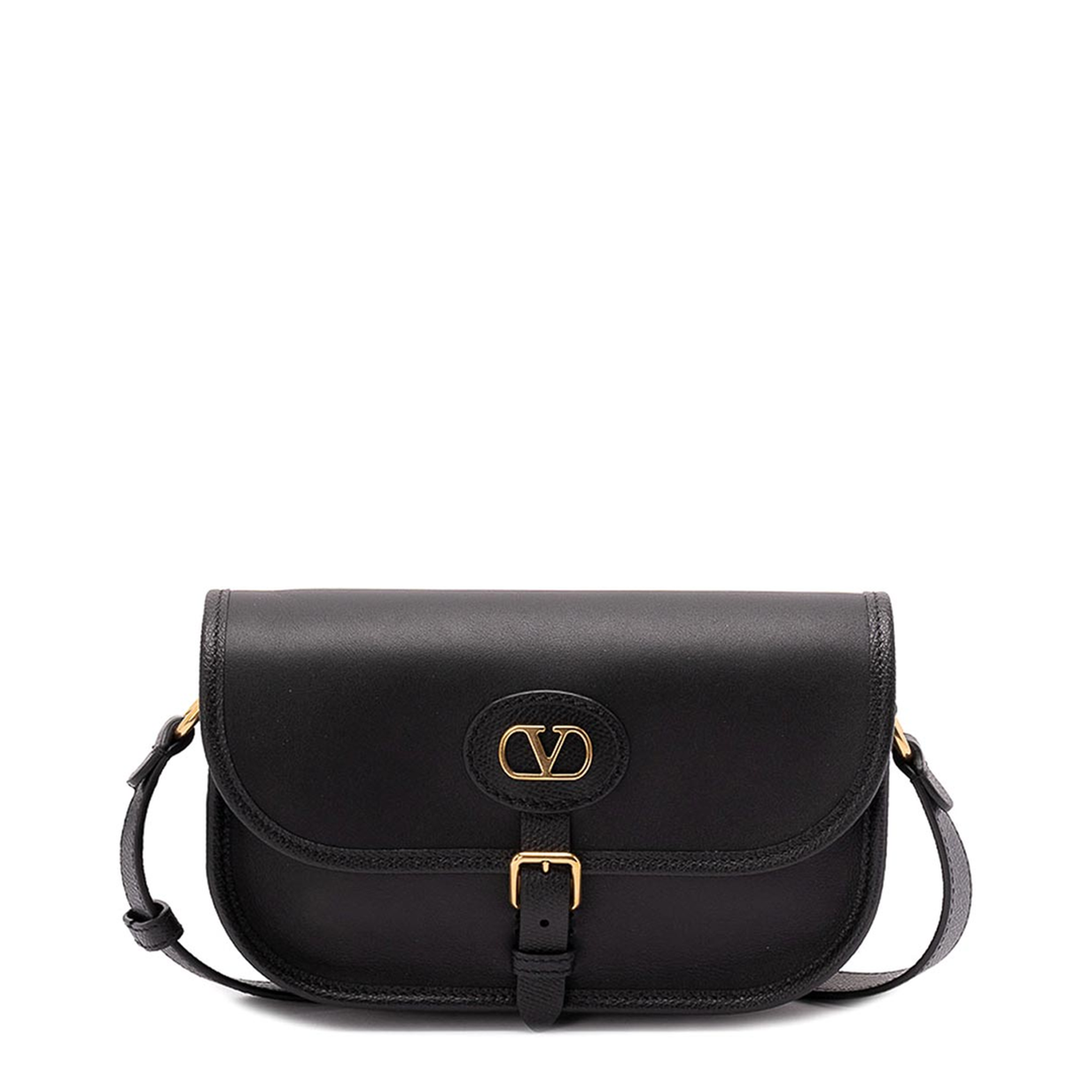 Antibes Small Calfskin Shoulder Bag - Black - Image 5