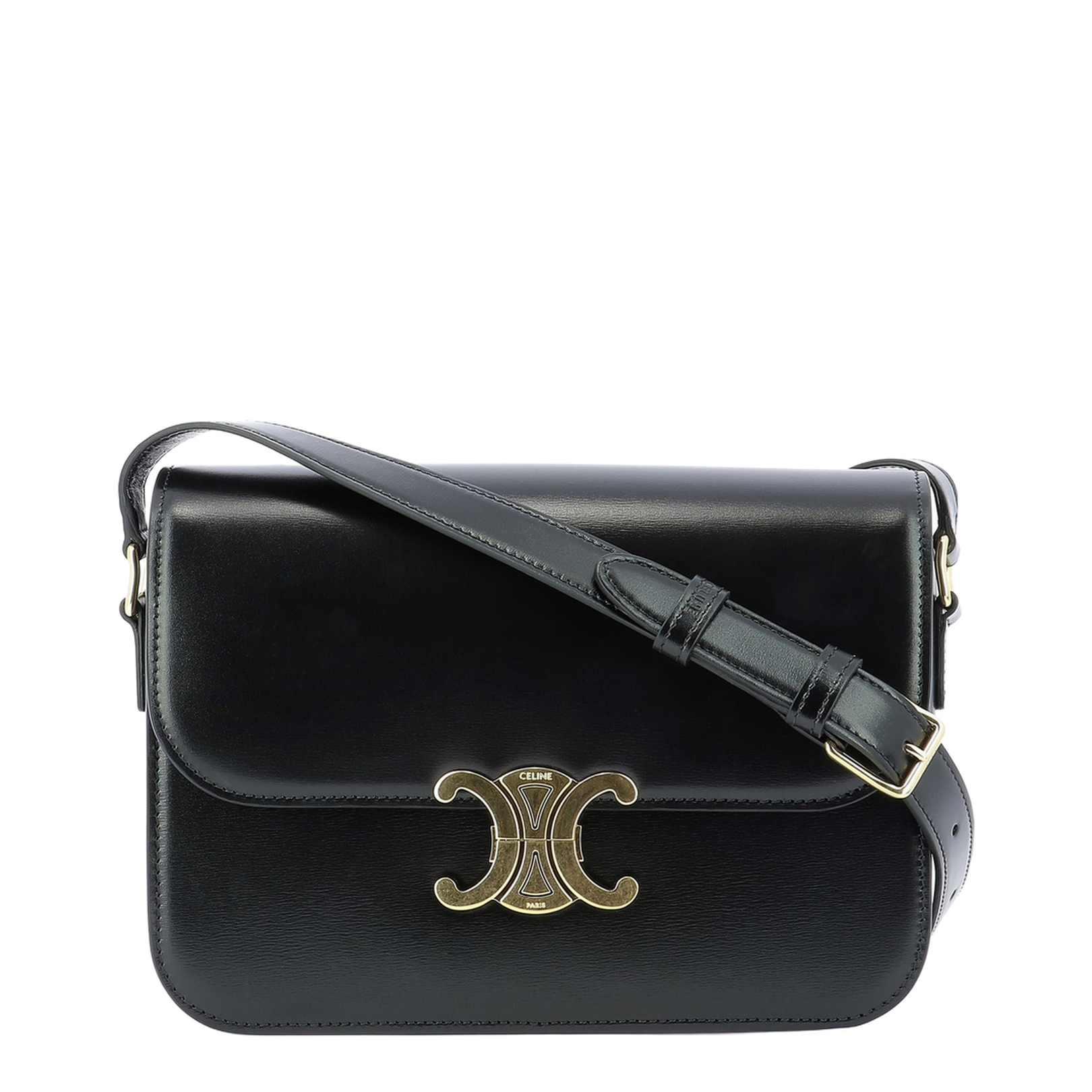 Classique Triomphe Bag in Shiny Calfskin - Black - Image 1