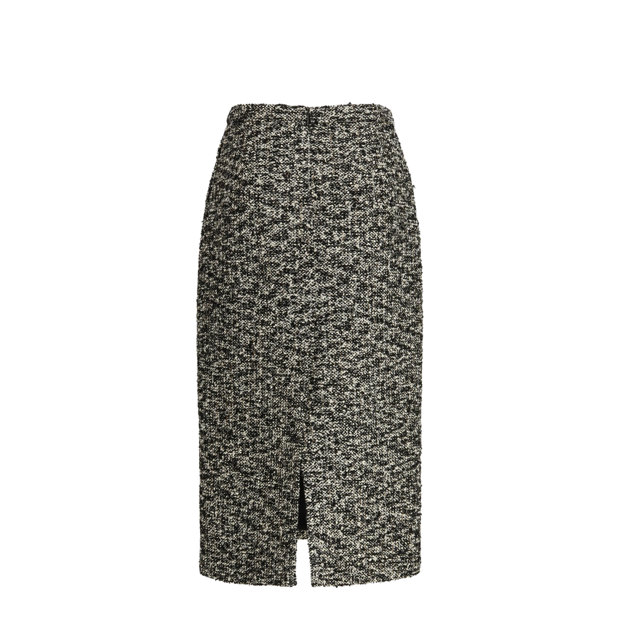 Midi Skirt in Laminated Bouclé Fabric - Image 2