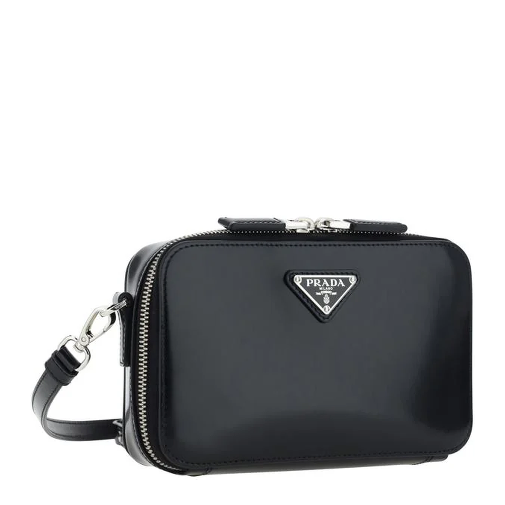 Re-Nylon Saffiano Leather Shoulder Bag - Nero - Image 2
