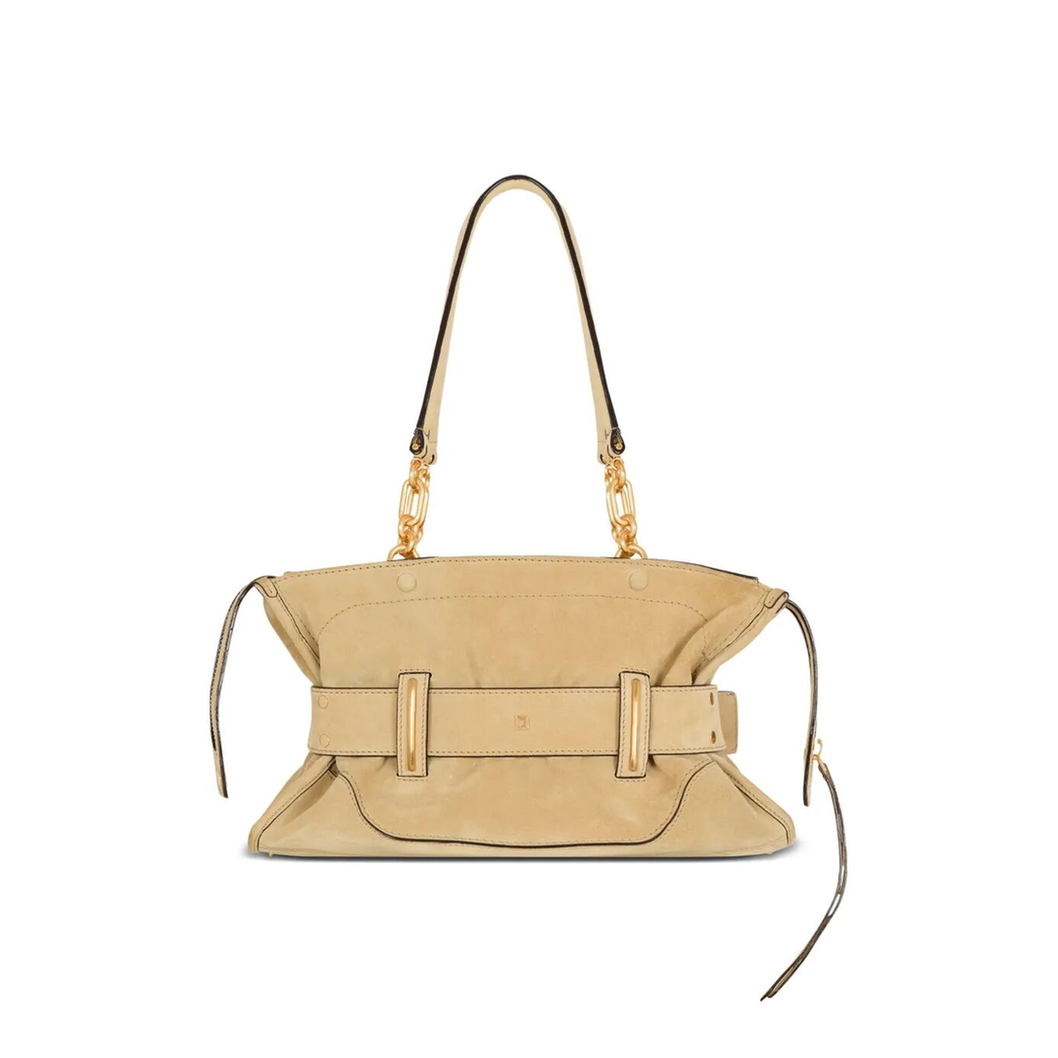 Anthem Suede Shoulder Bag - Beige - Image 5