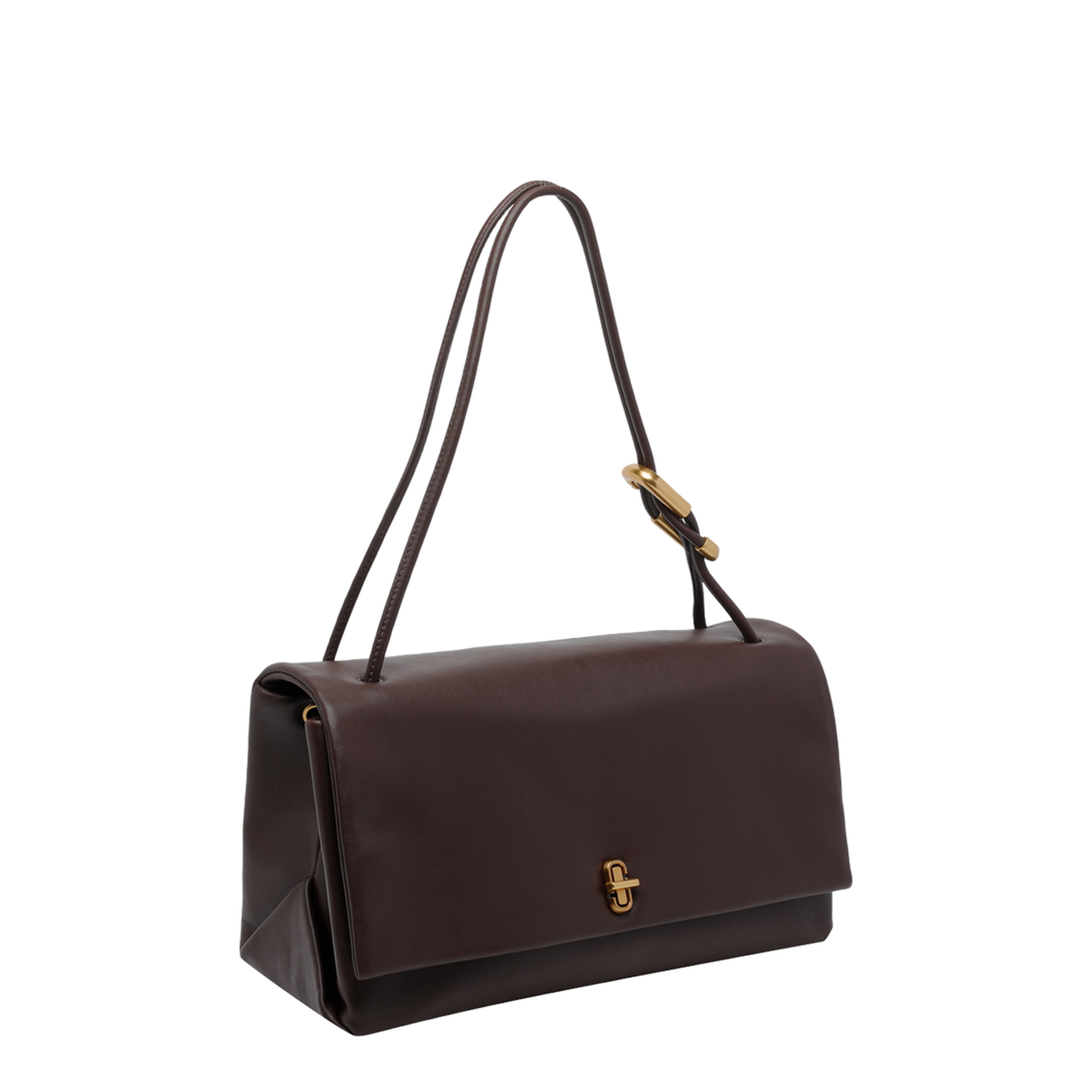 The Dual Large Shoulder Bag - Brown - Image 4