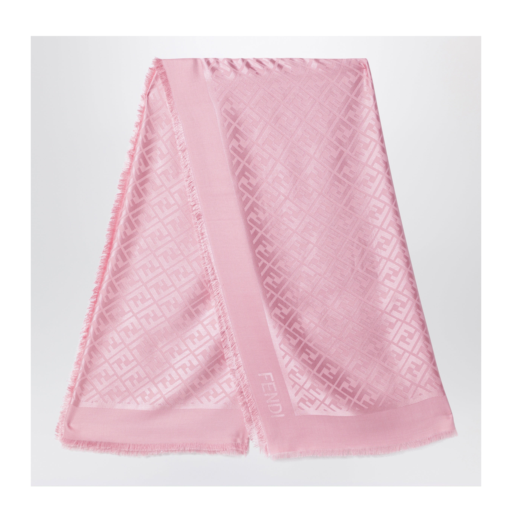 Pink Silk and Wool Shawl - Image 1