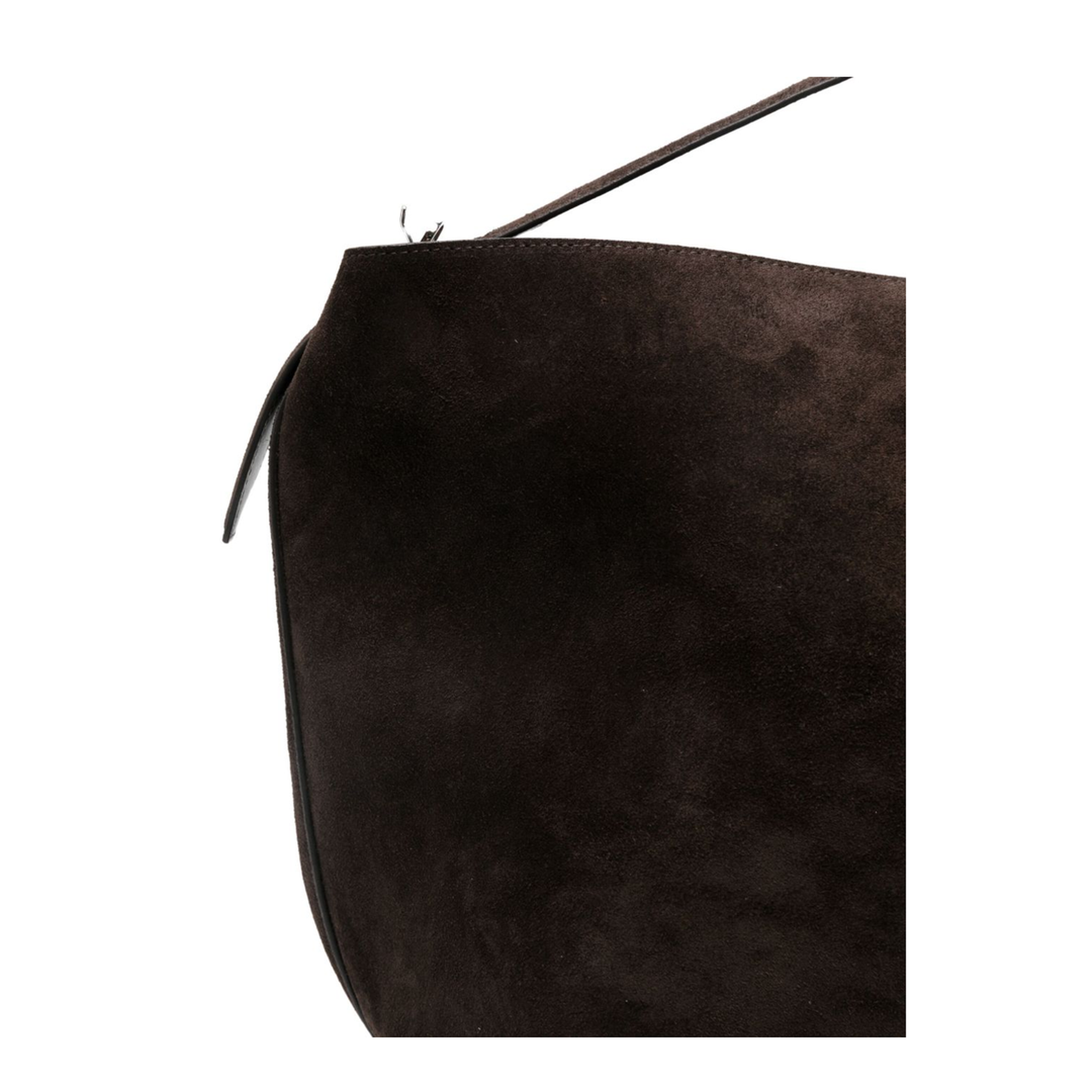Belted Suede Tote - Brown - Image 2