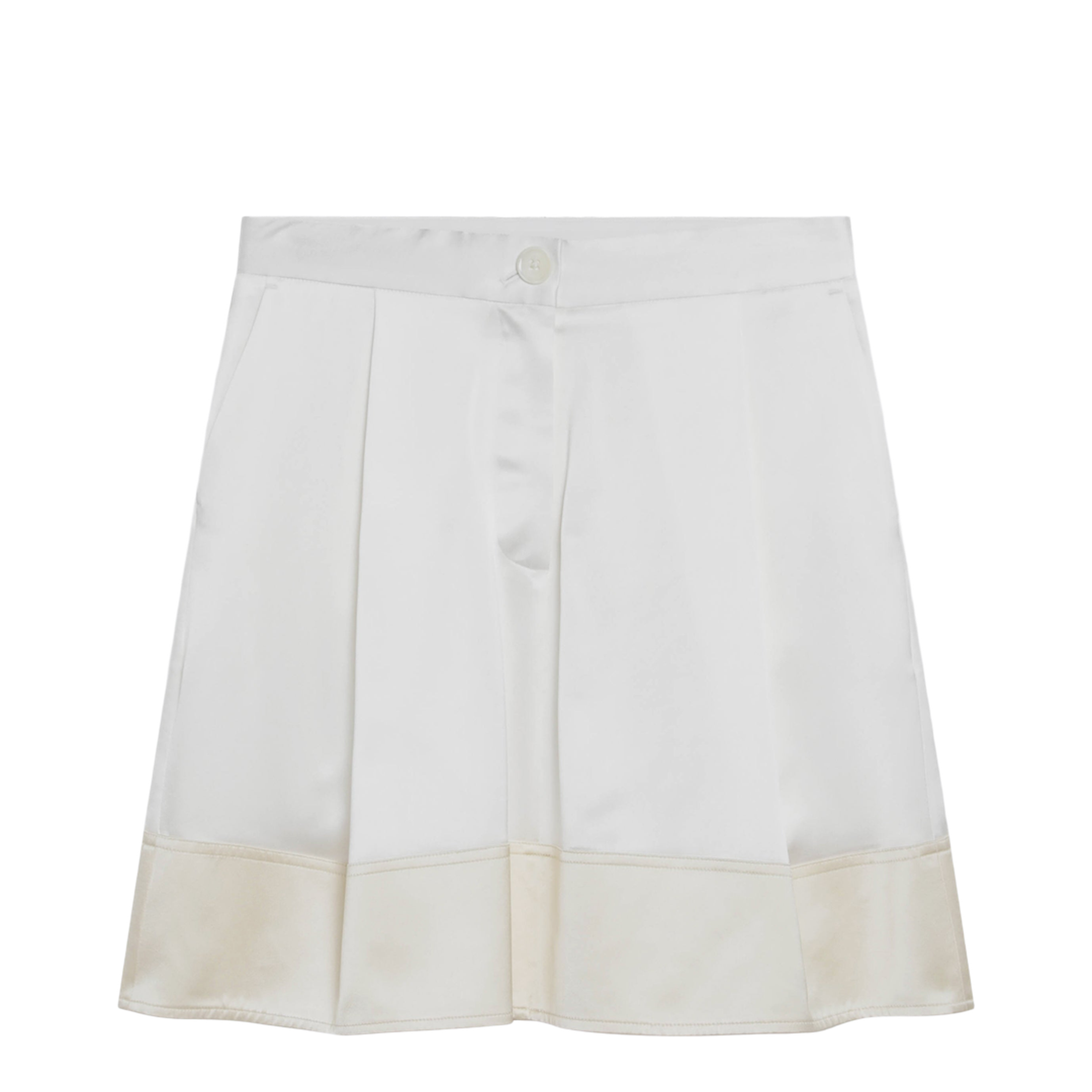 Mini Panelled White Skirt - Image 1
