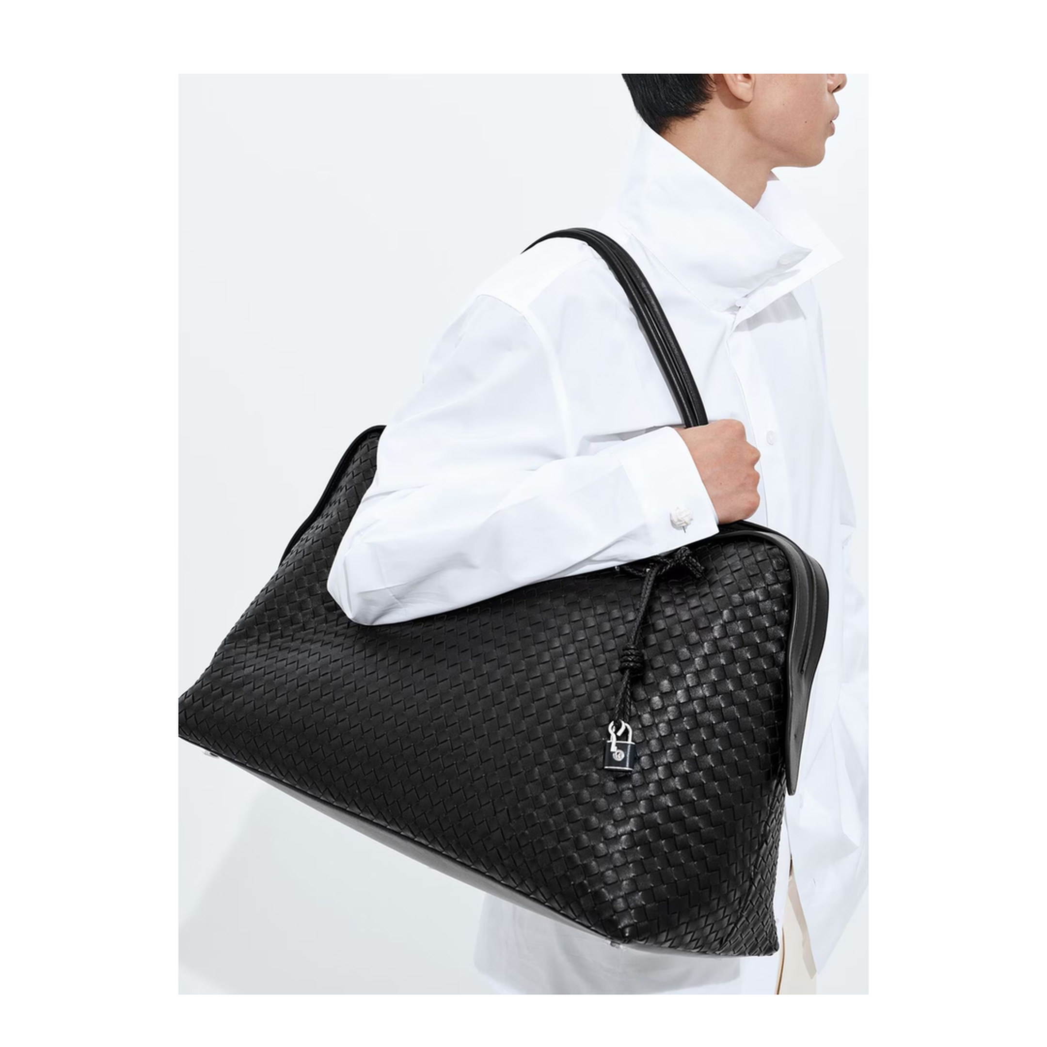 Vaporetto Lambskin Travel Bag - Black - Image 5