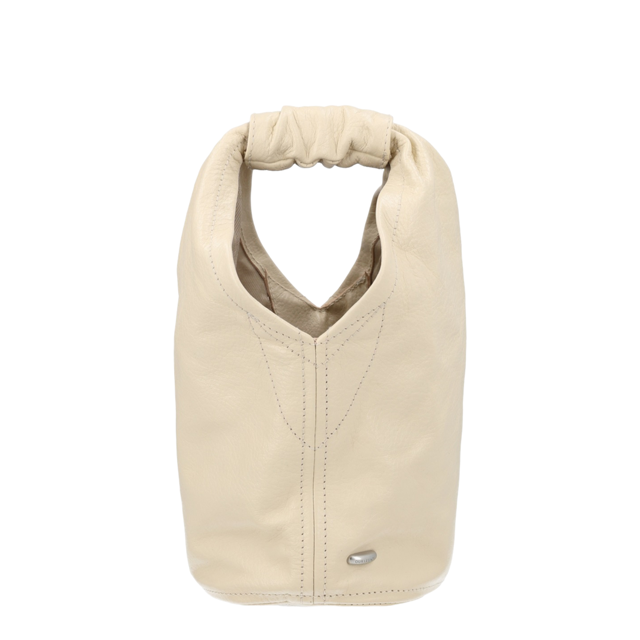 Fofinho Drip Vegetable-Tanned Full-Grain Leather Shoulder Bag - Deep Ecru Leather - Image 1