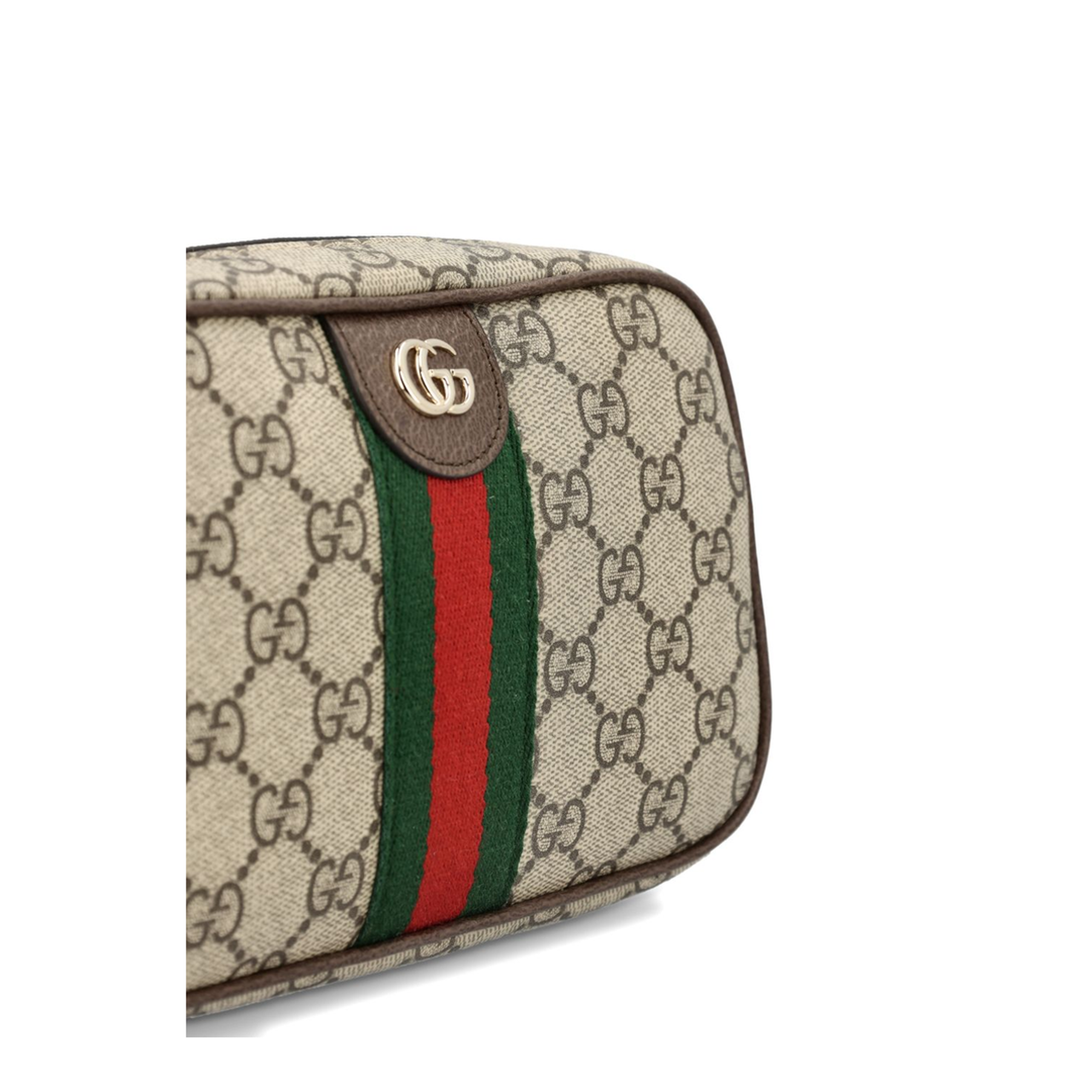 Ophidia Small Camera Bag in Beige and Brown GG Fabric - Image 3