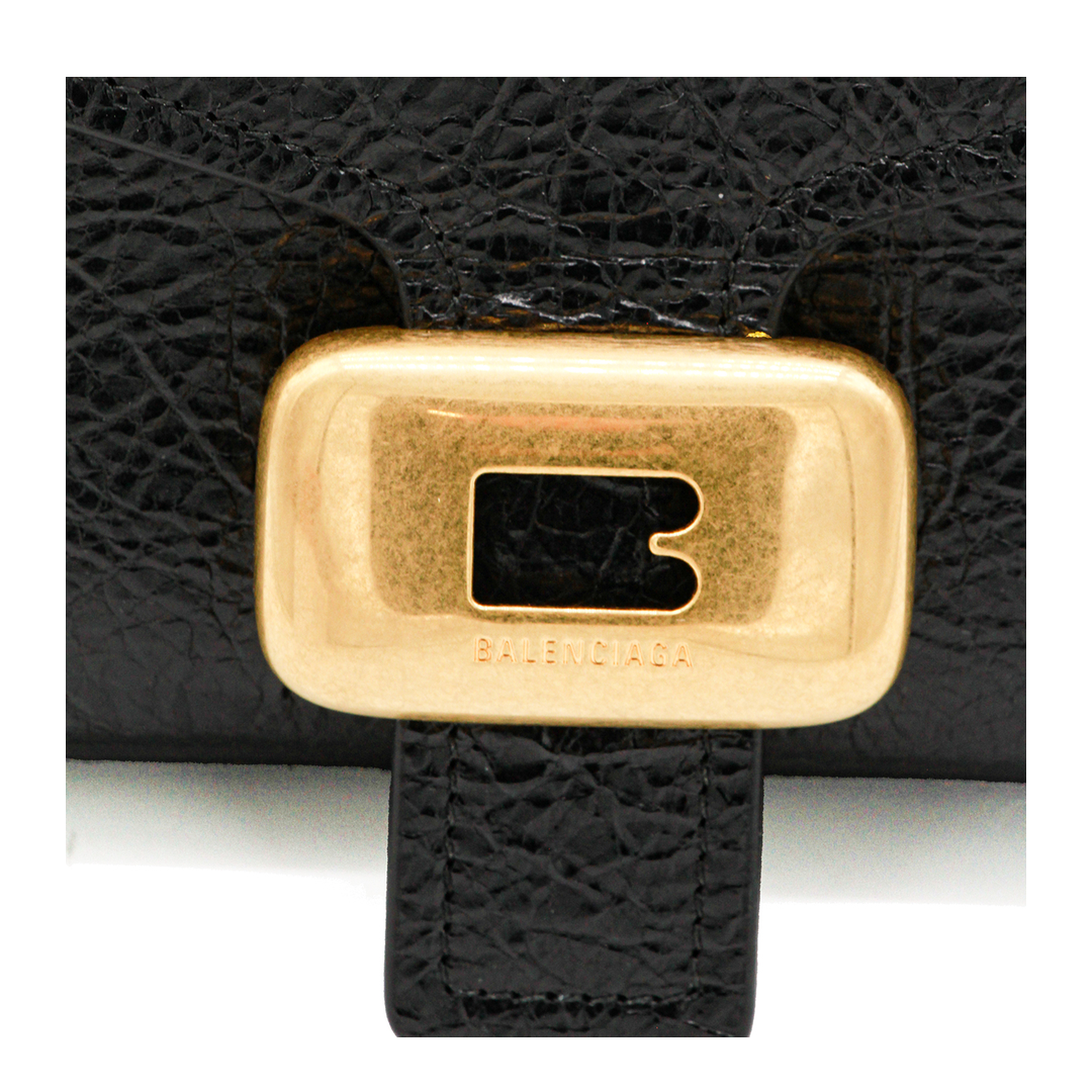 Clicca Medium Arena Lambskin Shoulder Bag - Black - Image 7